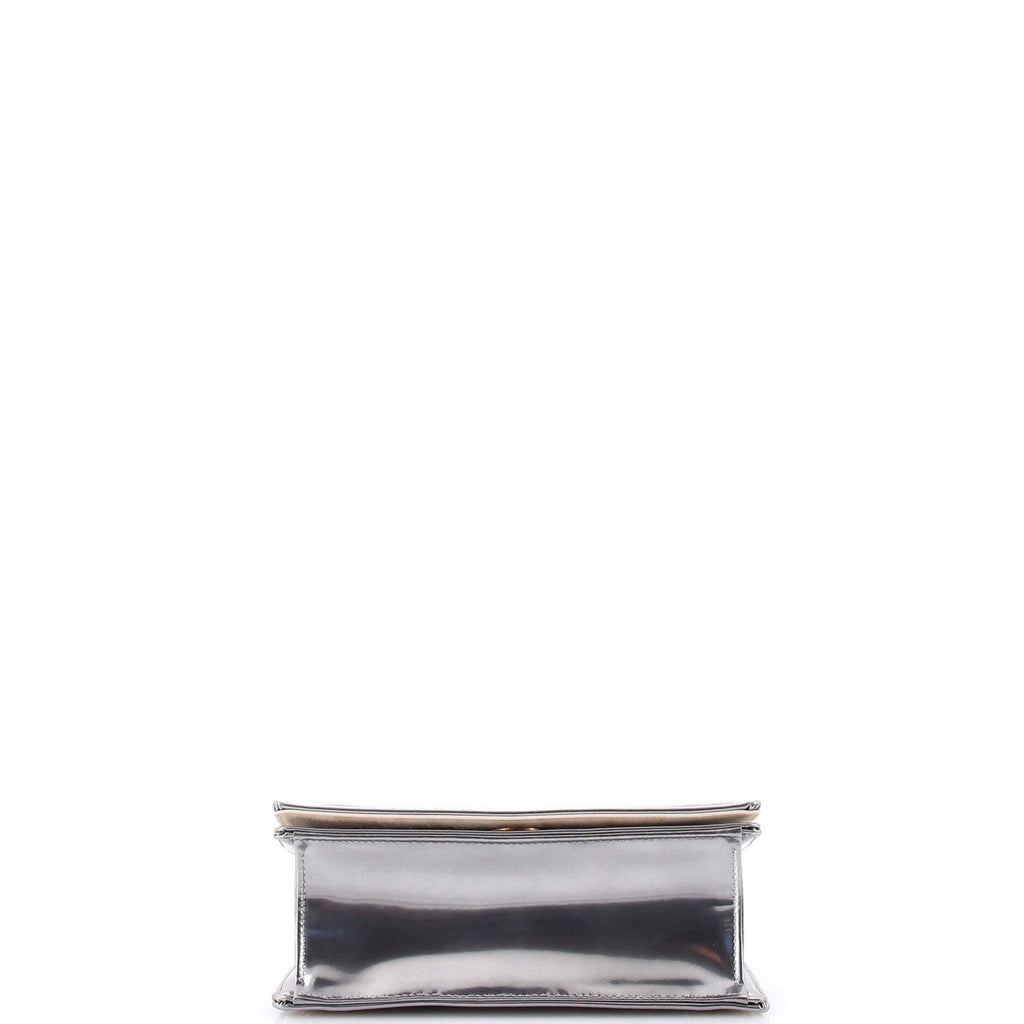 Diorama Flap Bag Studded Patent Small