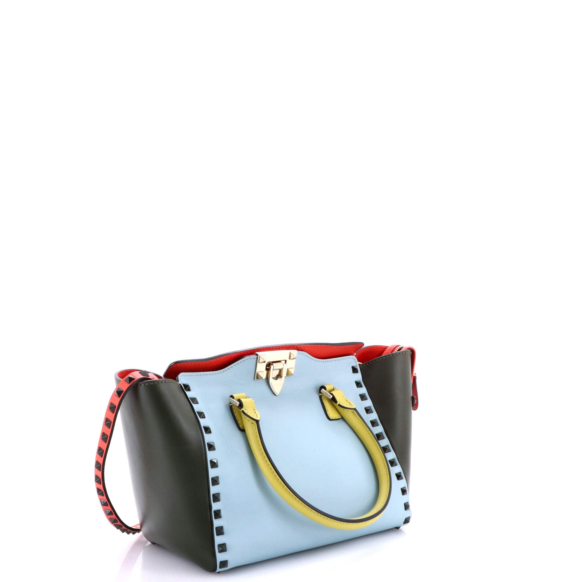Rockstud Tote Rigid Leather Small