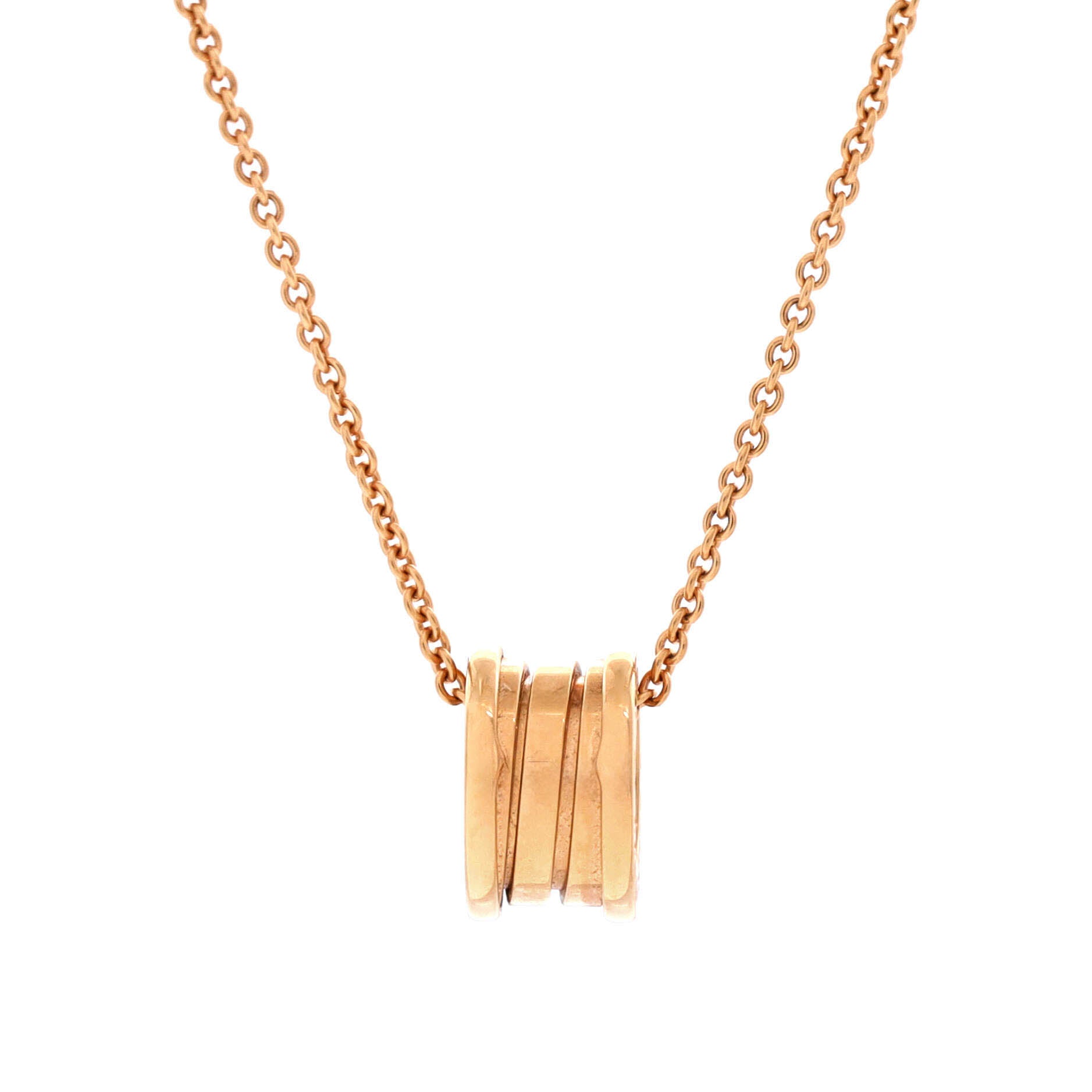 B.Zero1 Pendant Necklace 18K Rose Gold