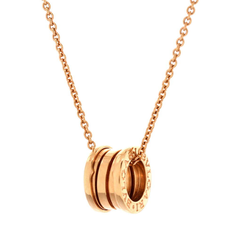 B.Zero1 Pendant Necklace 18K Rose Gold