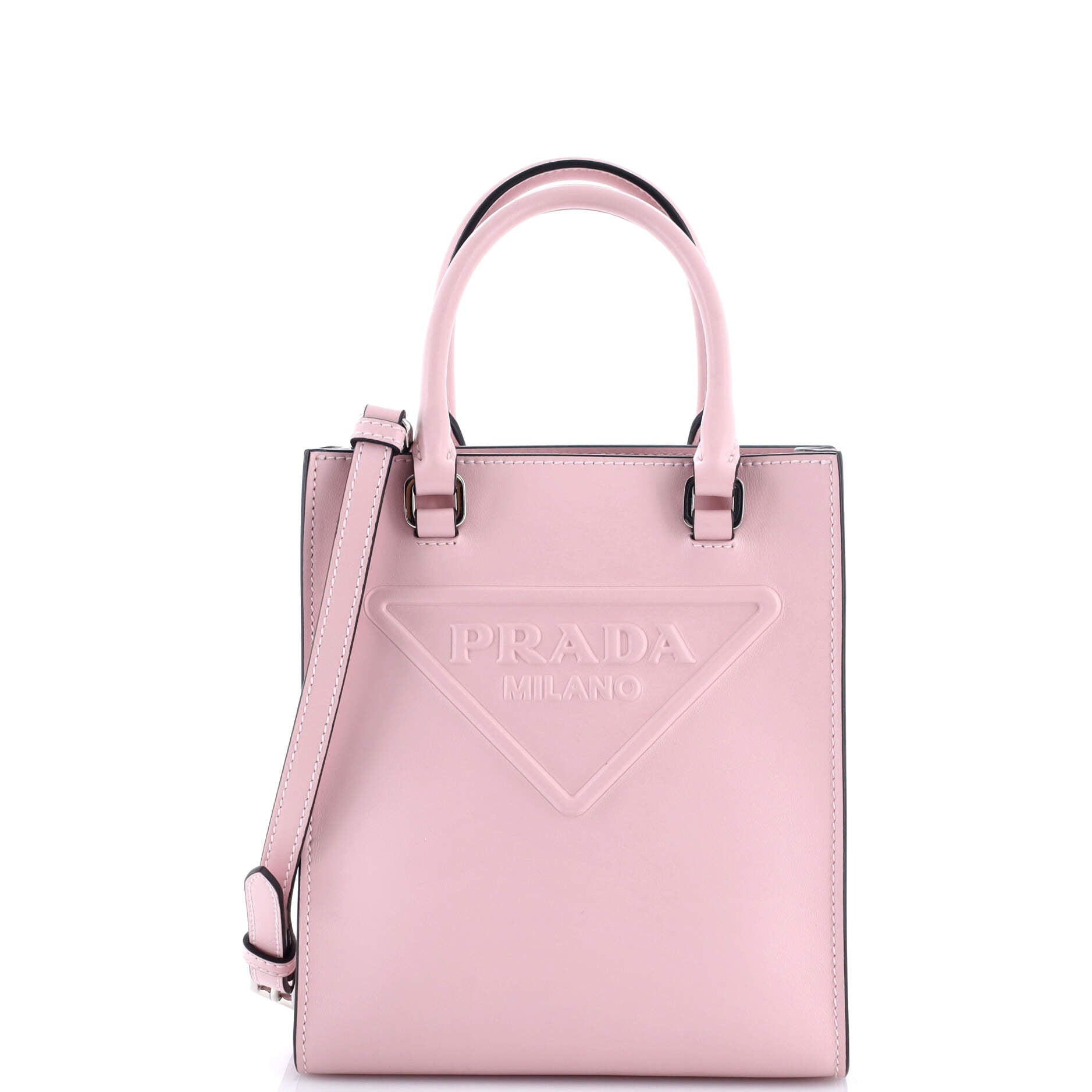 Logo Drill Tote Leather Mini