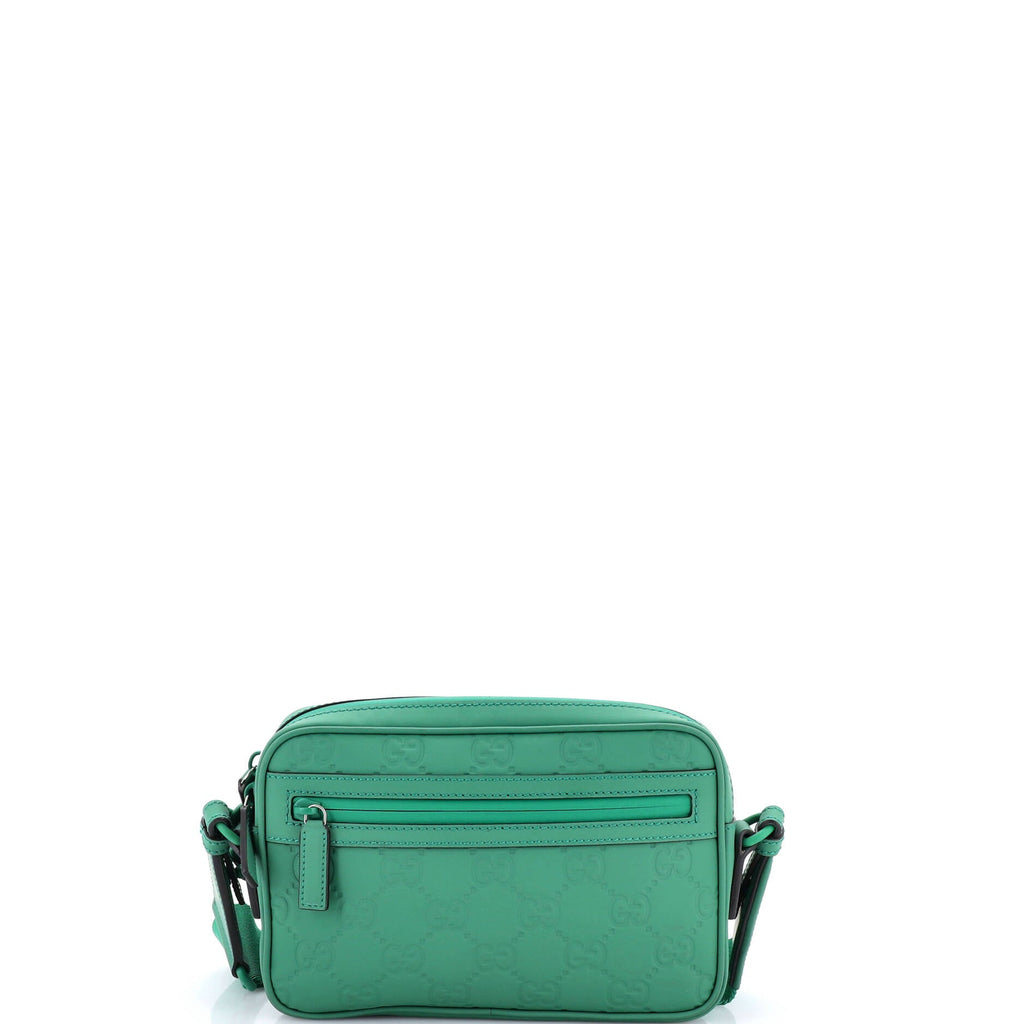 Front Zip Crossbody GG Rubber Effect Leather Mini