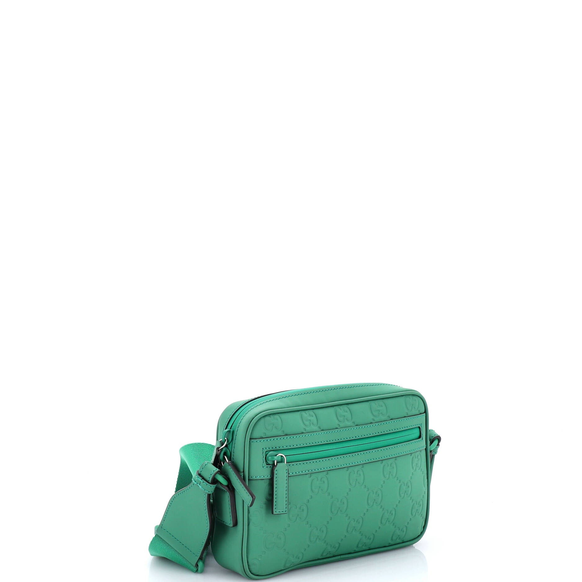 Front Zip Crossbody GG Rubber Effect Leather Mini