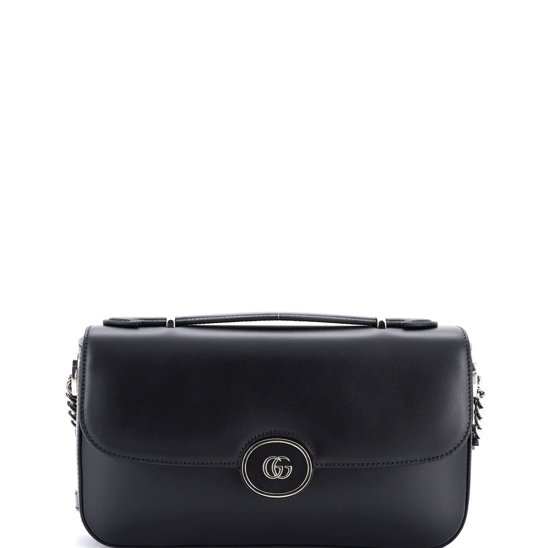 Petite GG Flap Shoulder Bag Leather Small