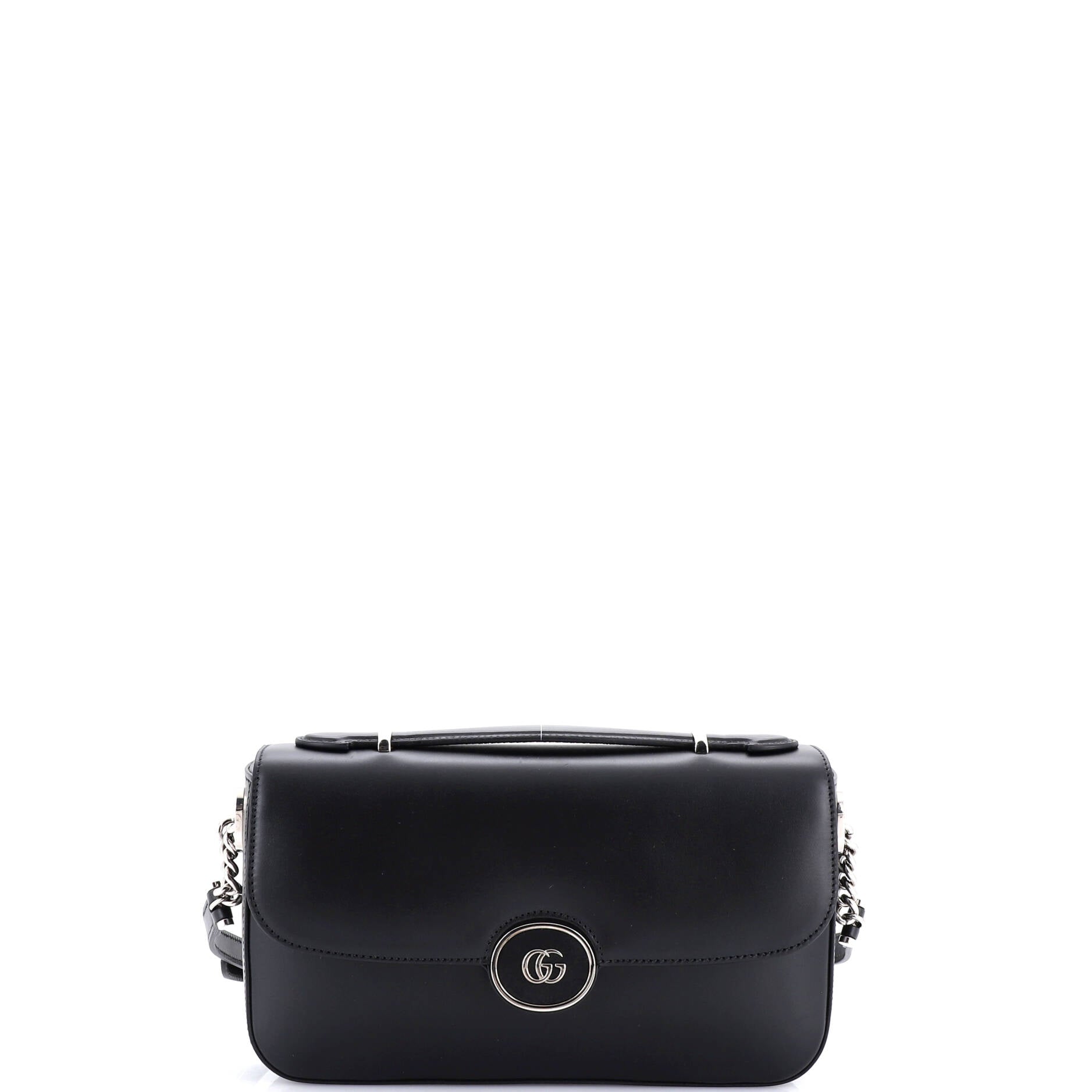 Petite GG Flap Shoulder Bag Leather Small