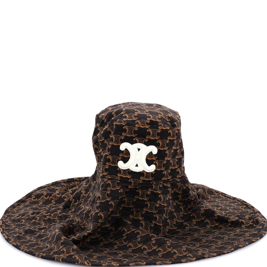 Triomphe Oversized Brim Bucket Hat Triomphe Cotton