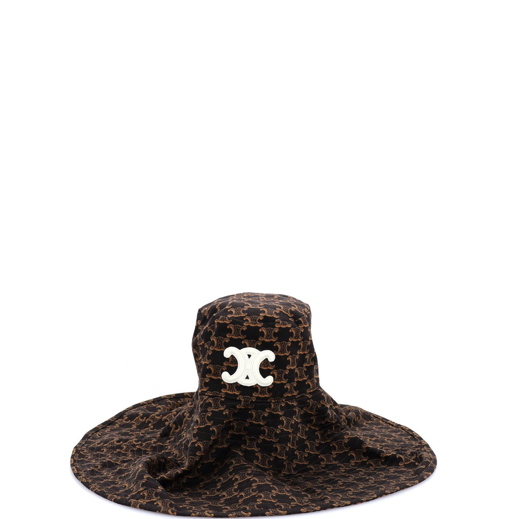 Triomphe Oversized Brim Bucket Hat Triomphe Cotton