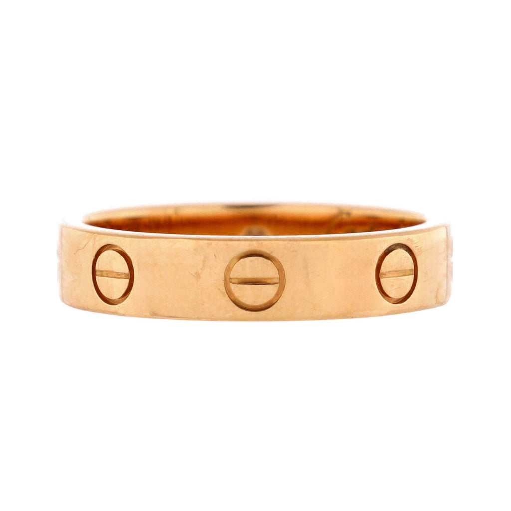 Love Wedding Band 1 Diamond Ring 18K Rose Gold with Diamond