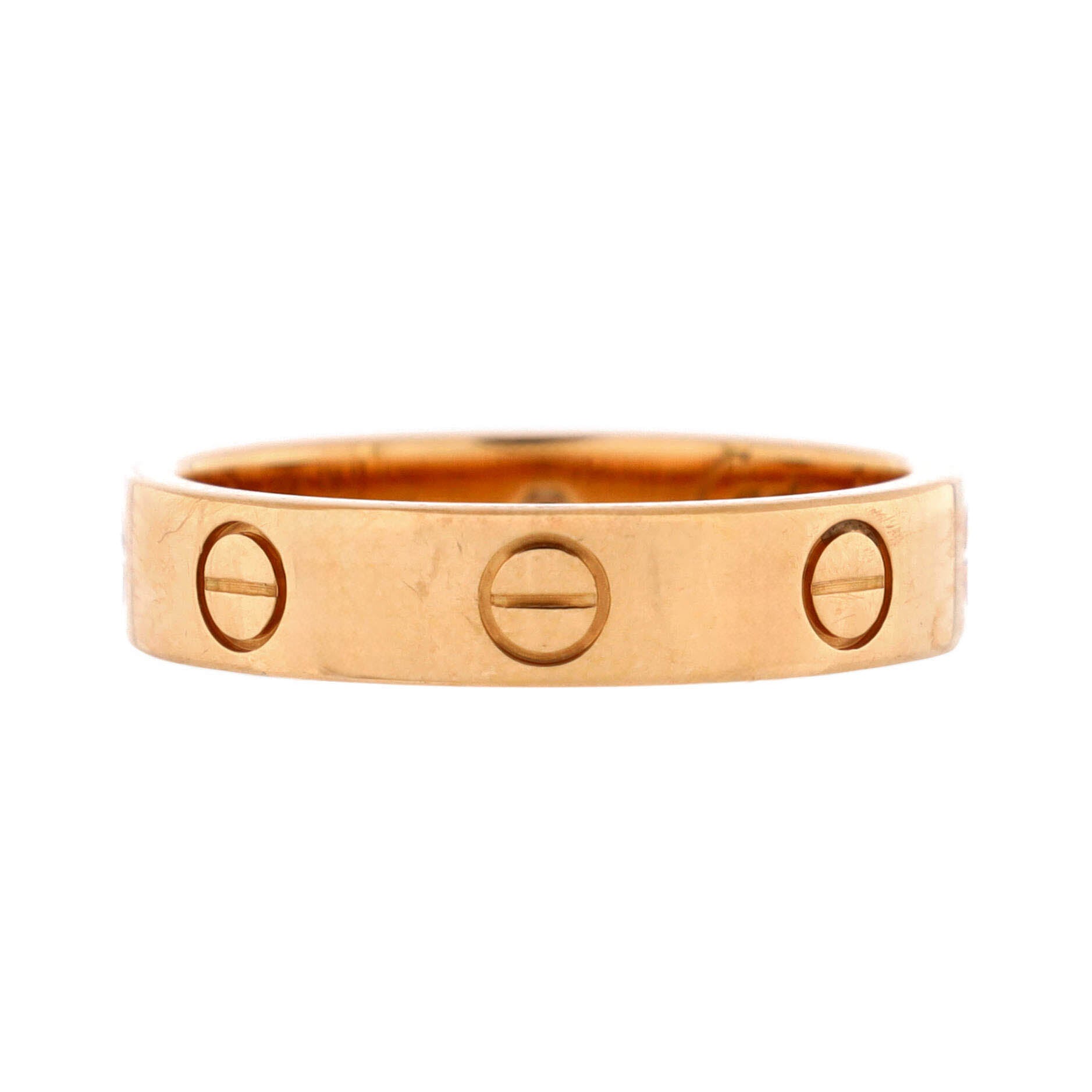 Love Wedding Band 1 Diamond Ring 18K Rose Gold with Diamond