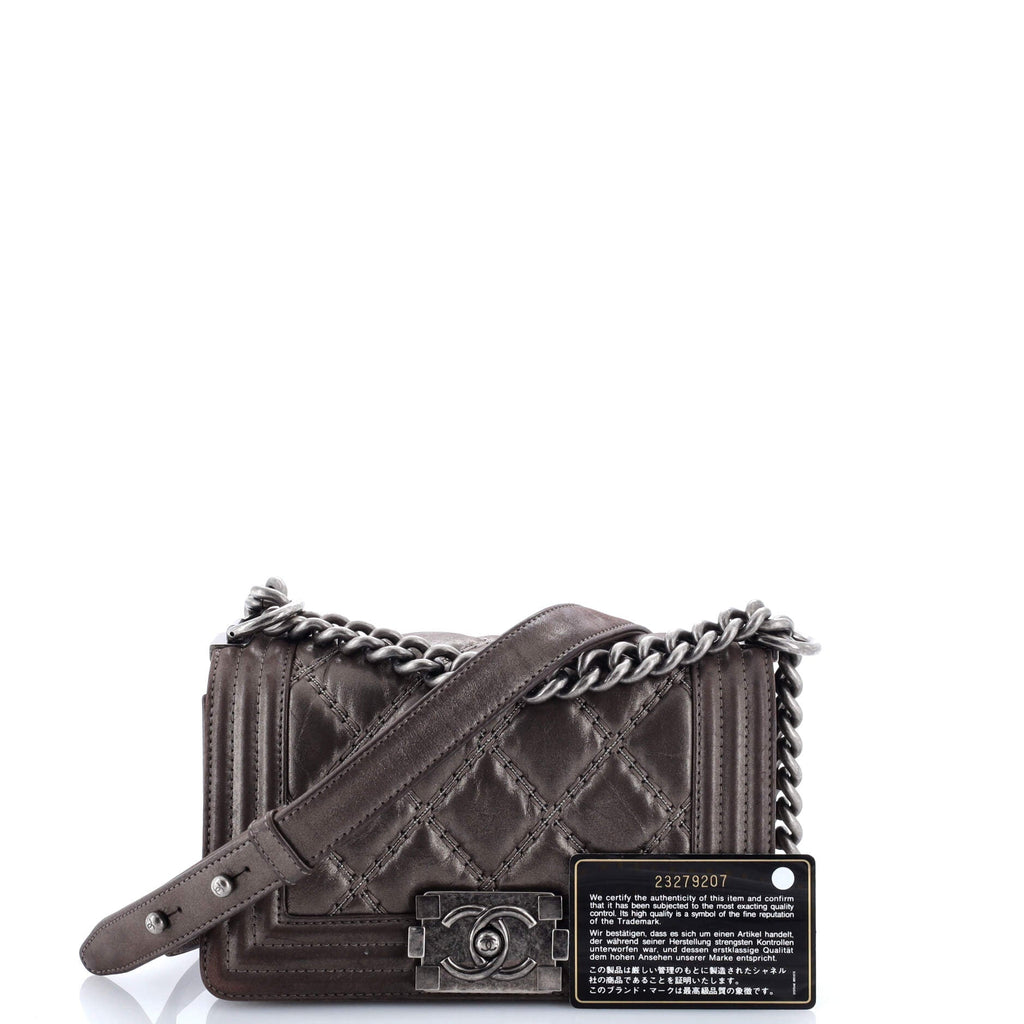 Stitch Boy Flap Bag Quilted Calfskin Small