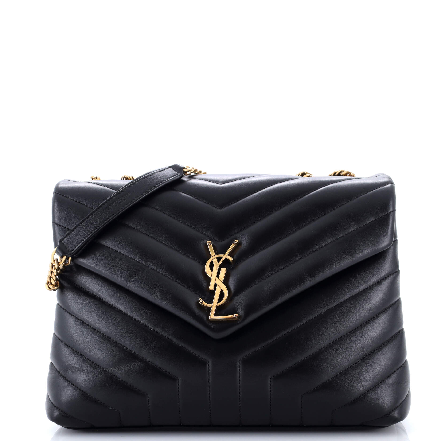 Loulou Shoulder Bag Matelasse Chevron Leather Medium