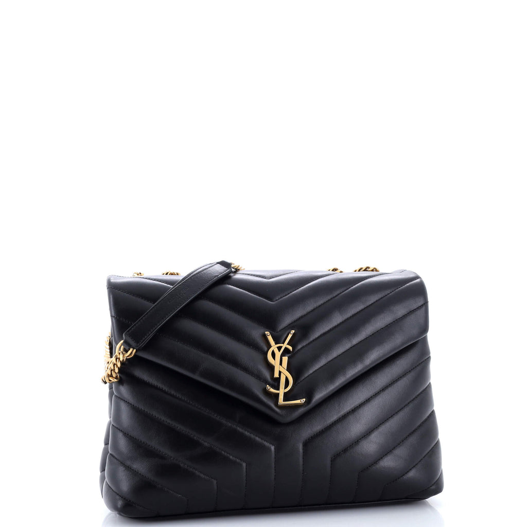 Loulou Shoulder Bag Matelasse Chevron Leather Medium