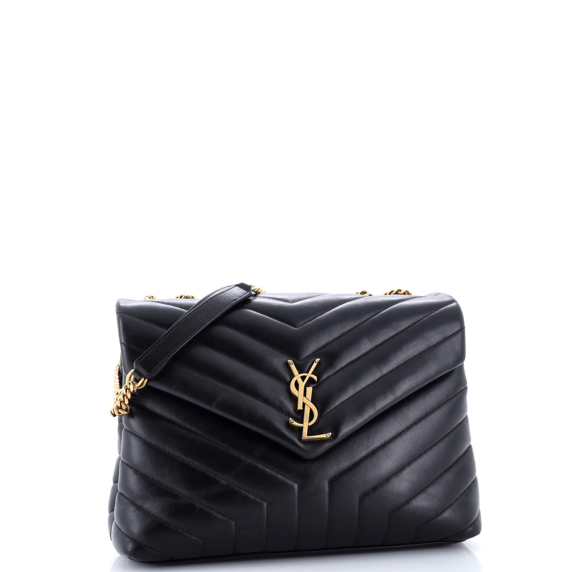 Loulou Shoulder Bag Matelasse Chevron Leather Medium