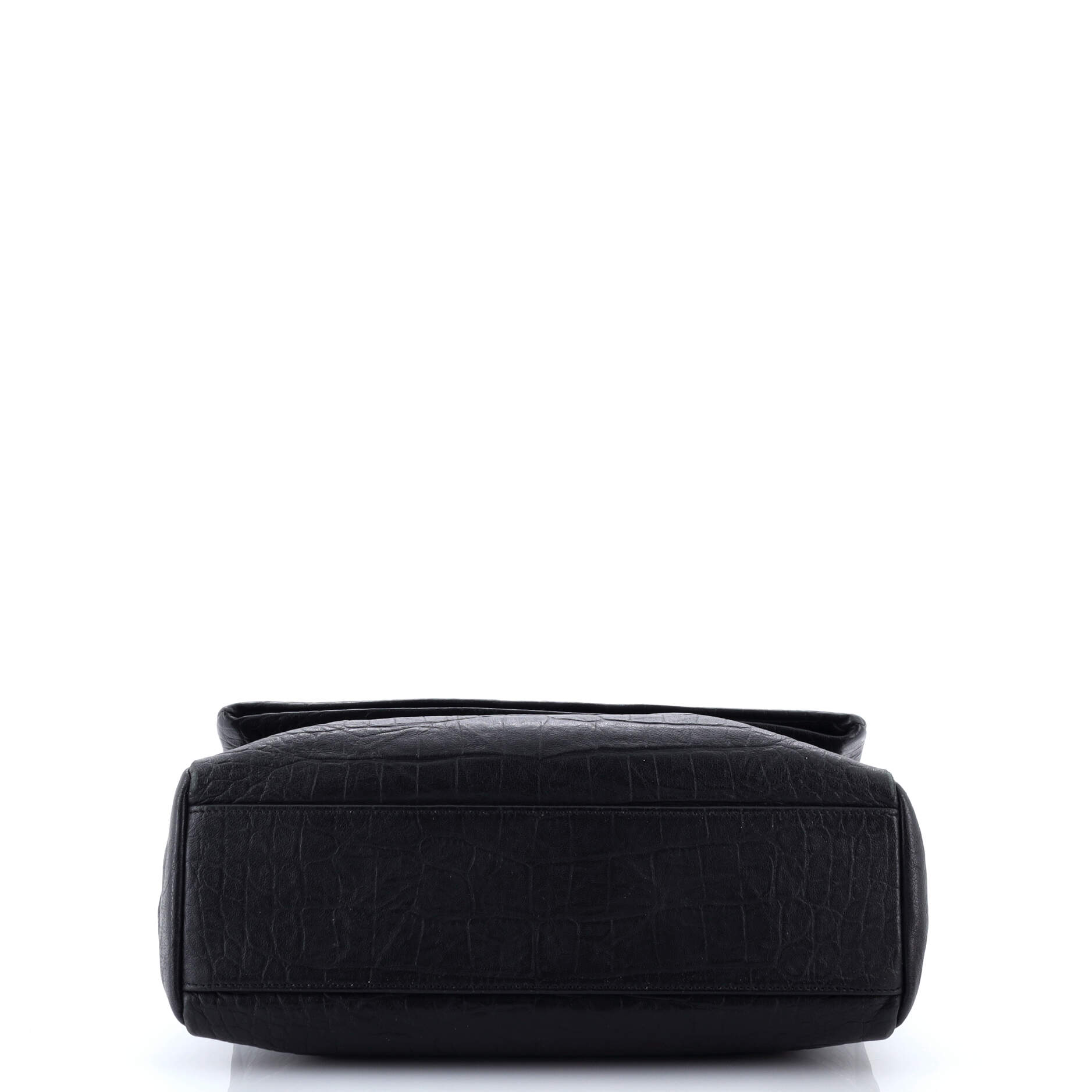 West Hollywood Shoulder Bag Crocodile Embossed Leather Medium