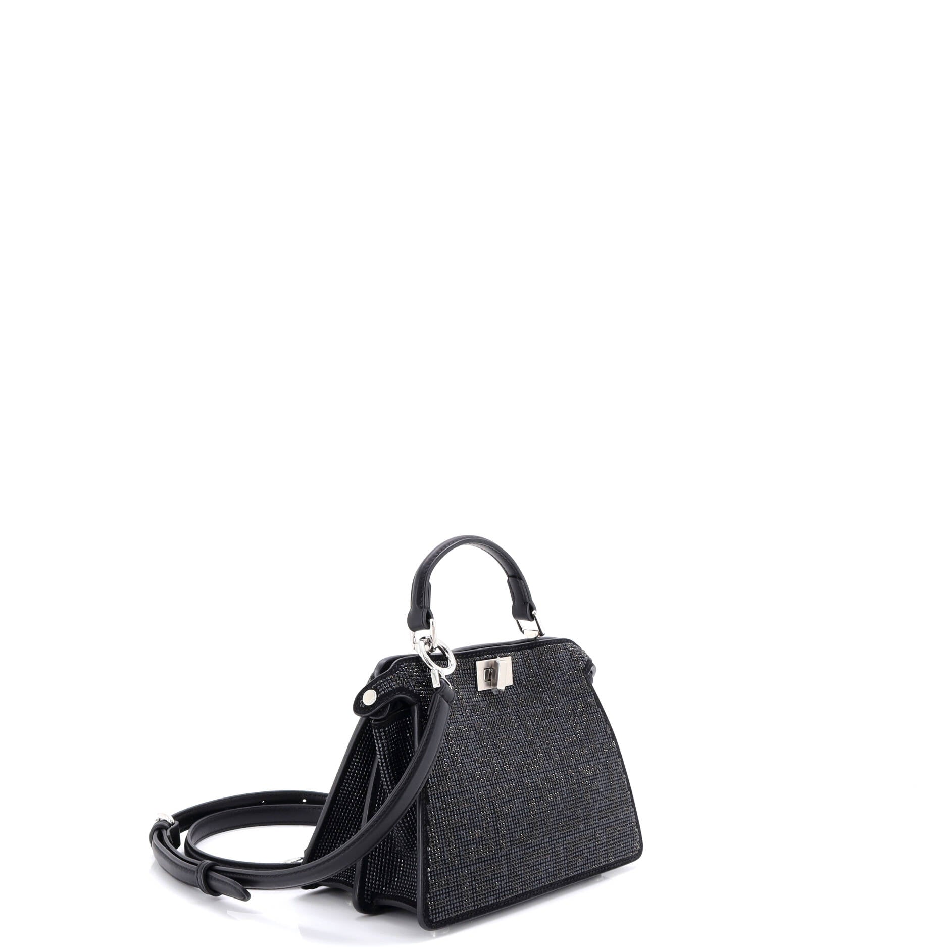 Peekaboo ISeeU Bag Zucca Crystal Embellished Suede Petite