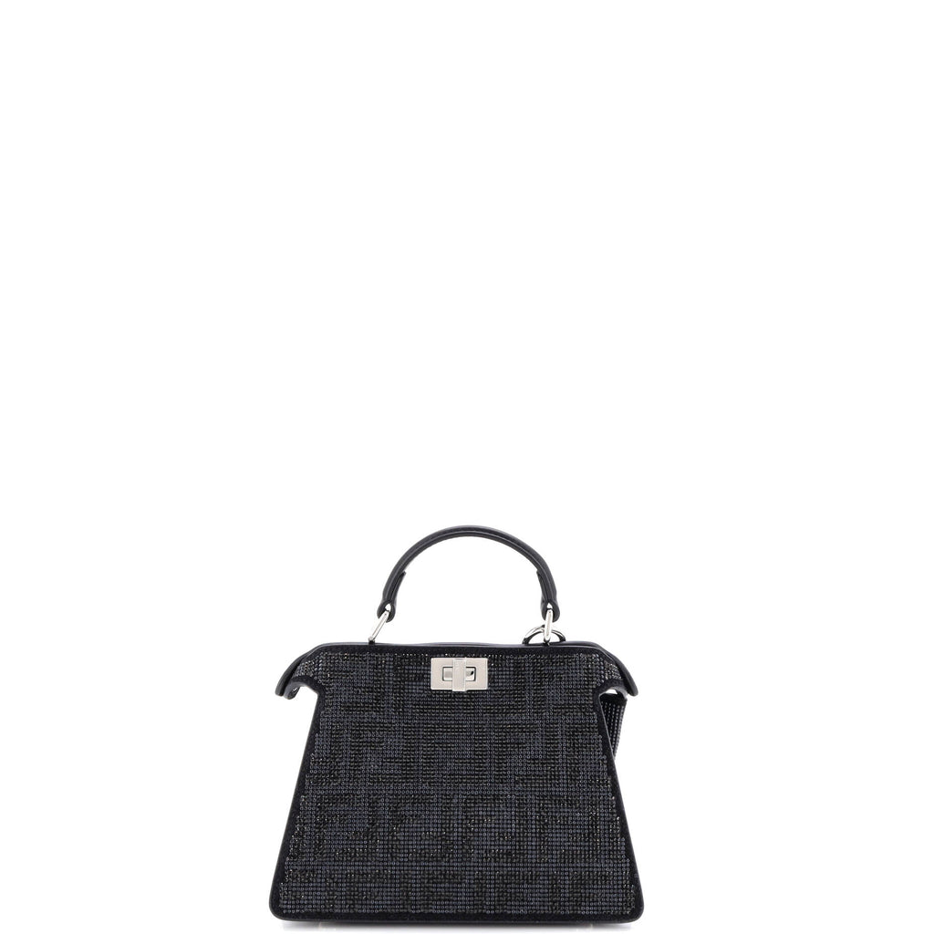 Peekaboo ISeeU Bag Zucca Crystal Embellished Suede Petite