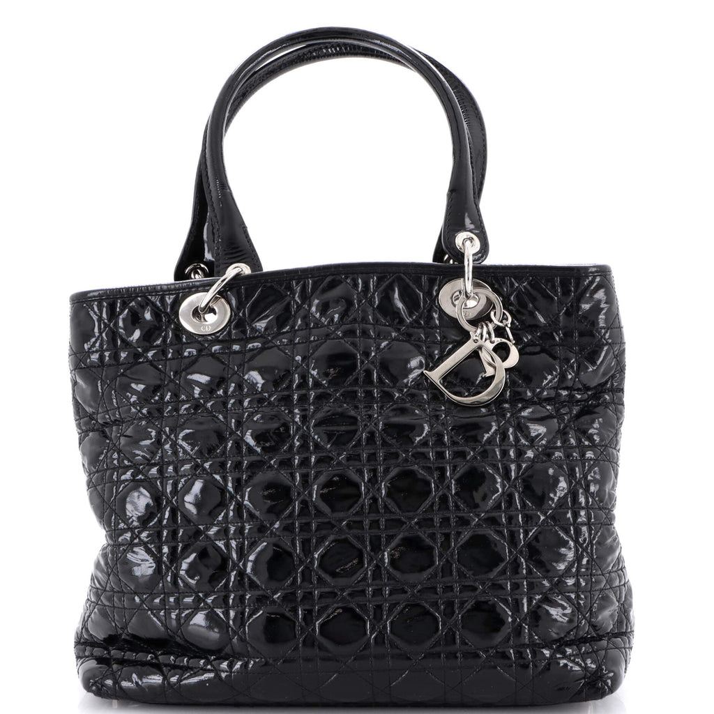 Lady Dior Soft Tote Cannage Quilt Patent Large