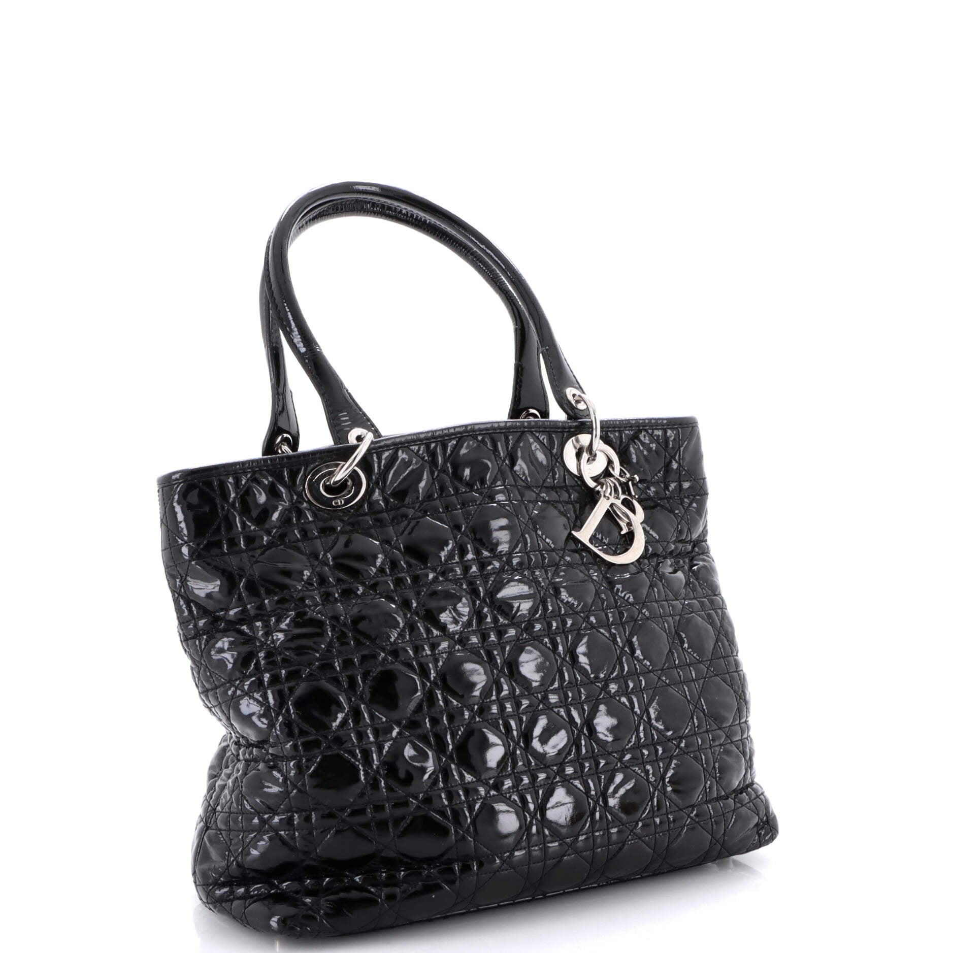 Lady Dior Soft Tote Cannage Quilt Patent Large