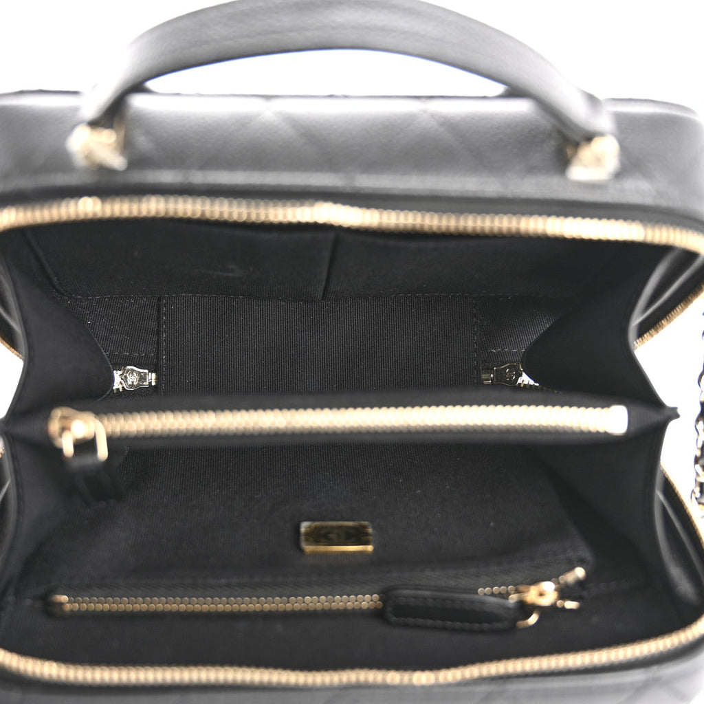 Caviar Quilted Vanity Case Black