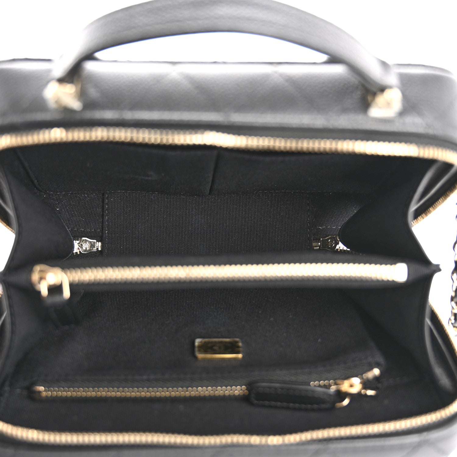 Caviar Quilted Vanity Case Black