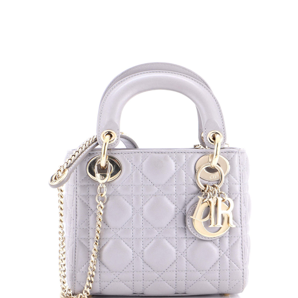 Lady Dior Chain Bag Cannage Quilt Lambskin Mini