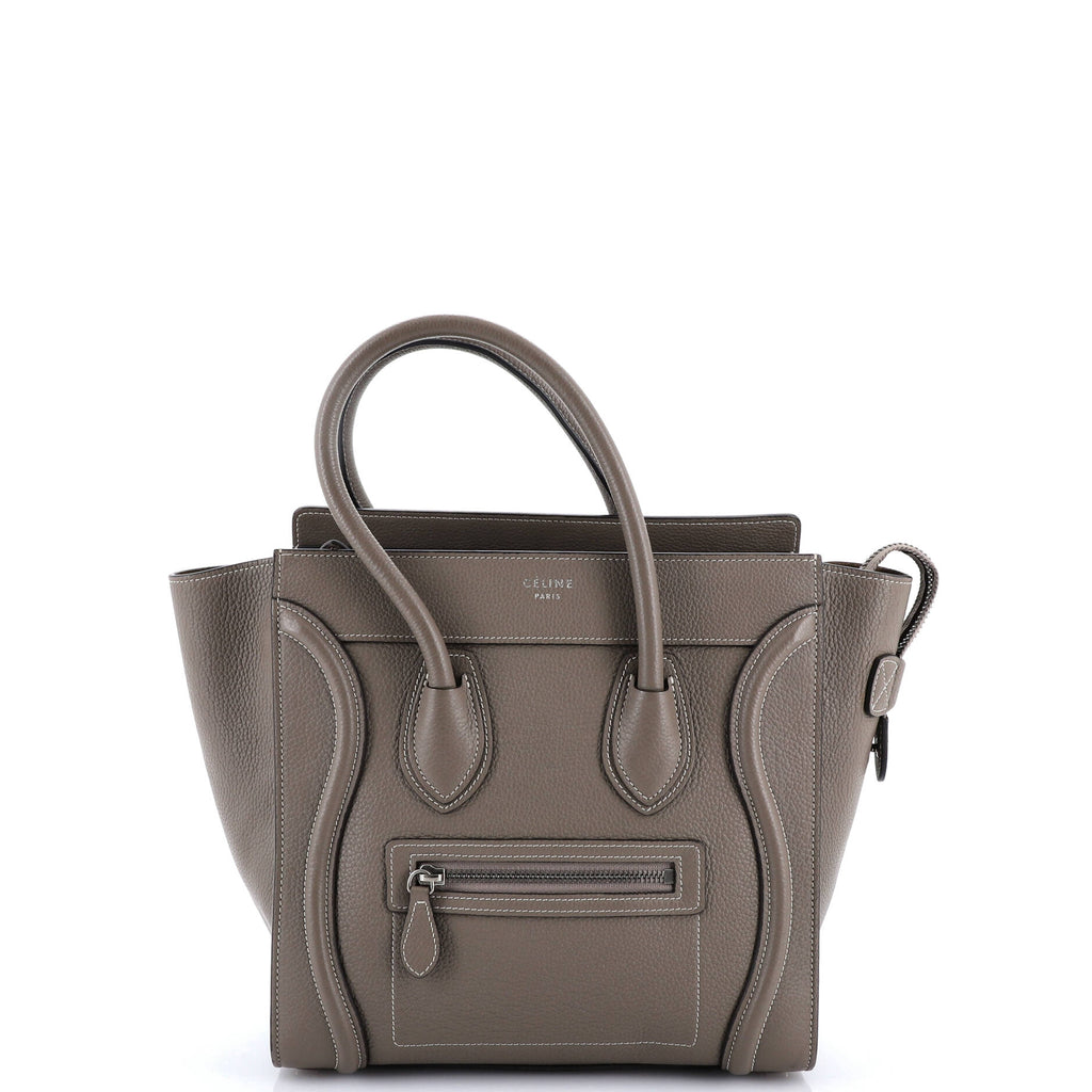 Luggage Bag Grainy Leather Micro