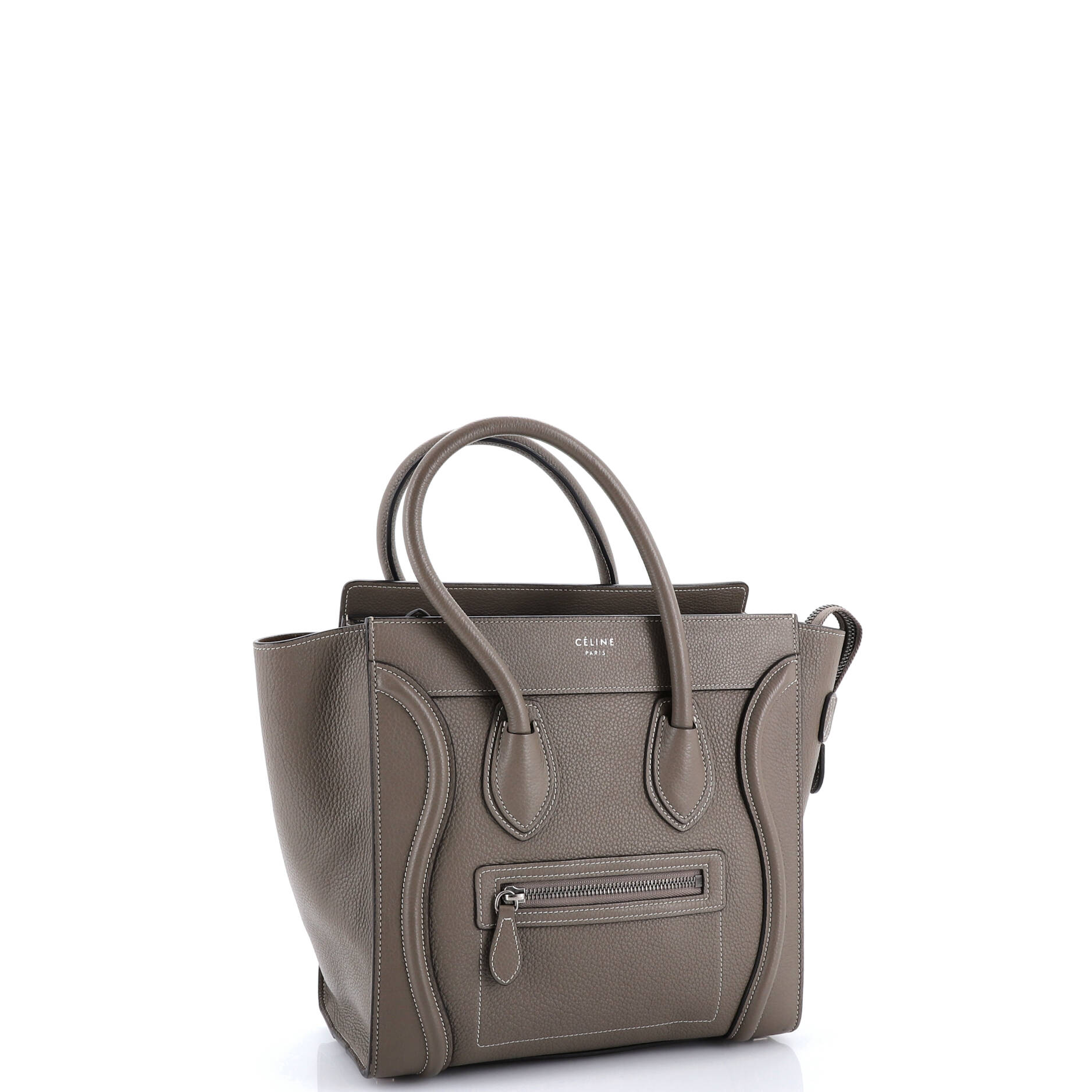 Luggage Bag Grainy Leather Micro