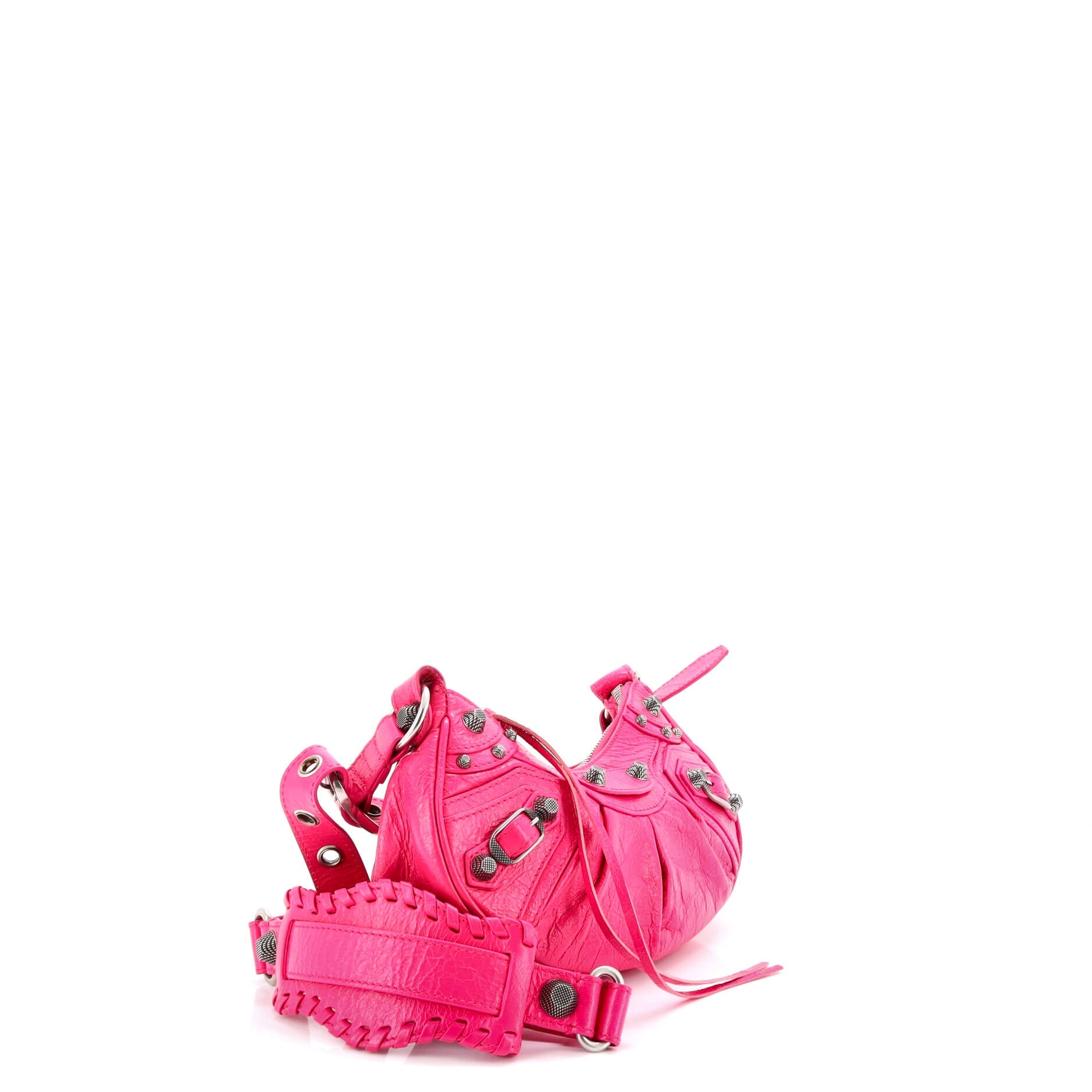 Le Cagole Giant Studs Shoulder Bag Leather XS