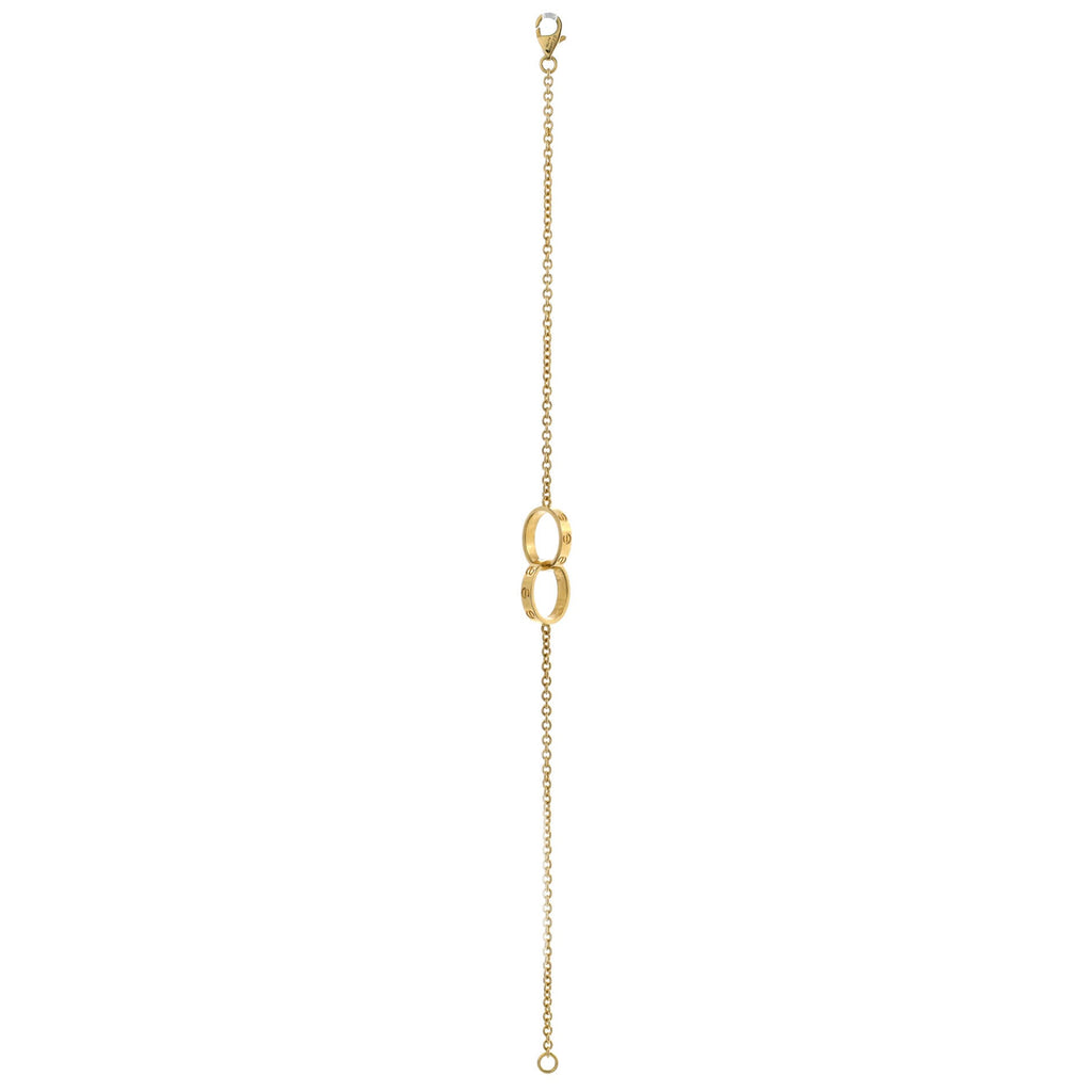 Love Interlocking Bracelet 18K Yellow Gold 19