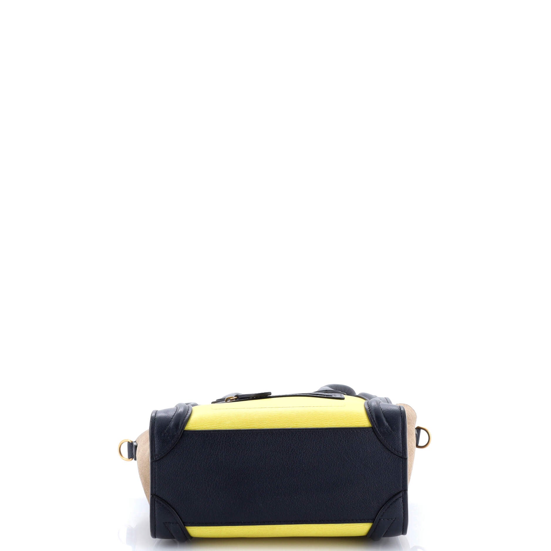 Tricolor Luggage Bag Leather Nano