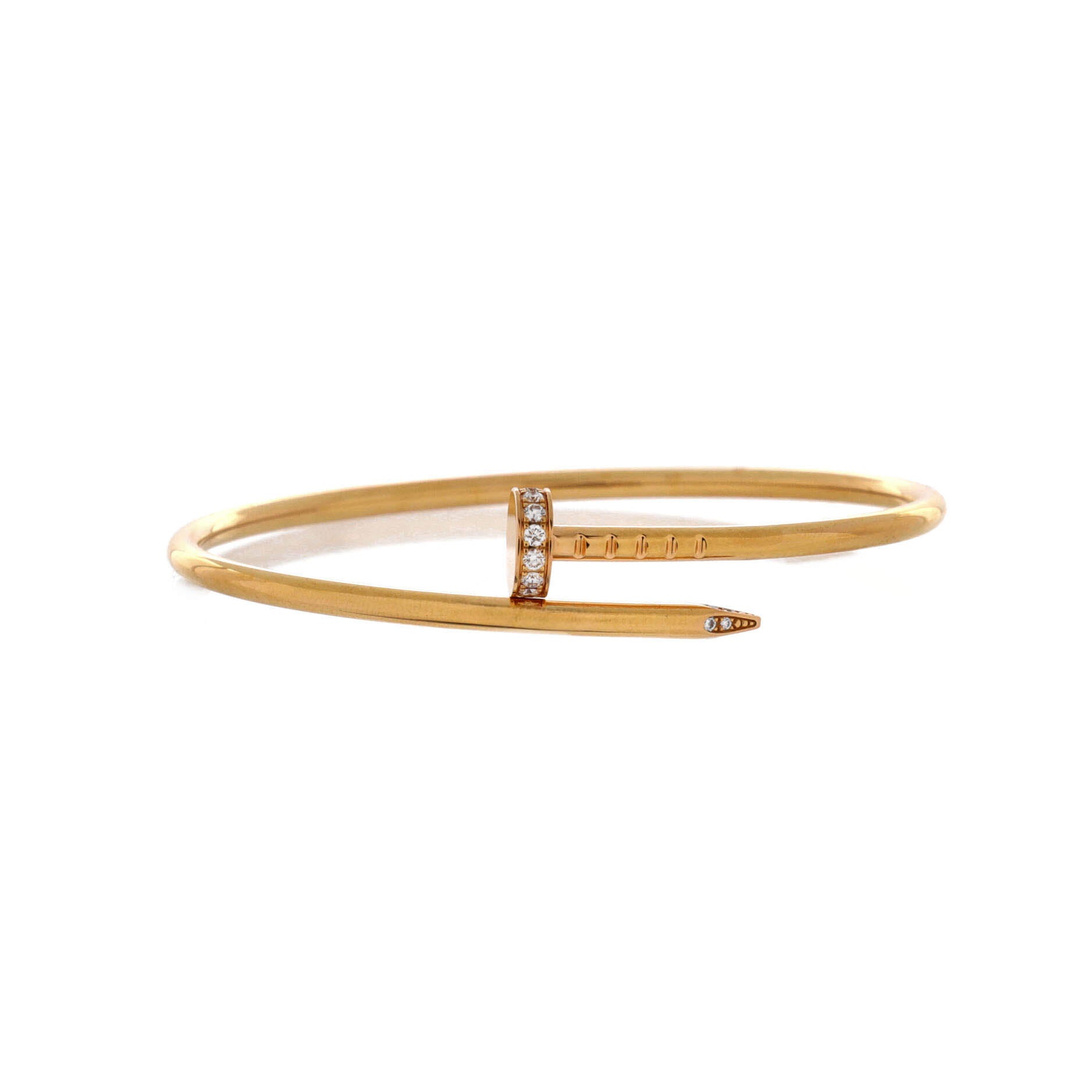 Juste un Clou Bracelet 18K Rose Gold with Diamonds Small