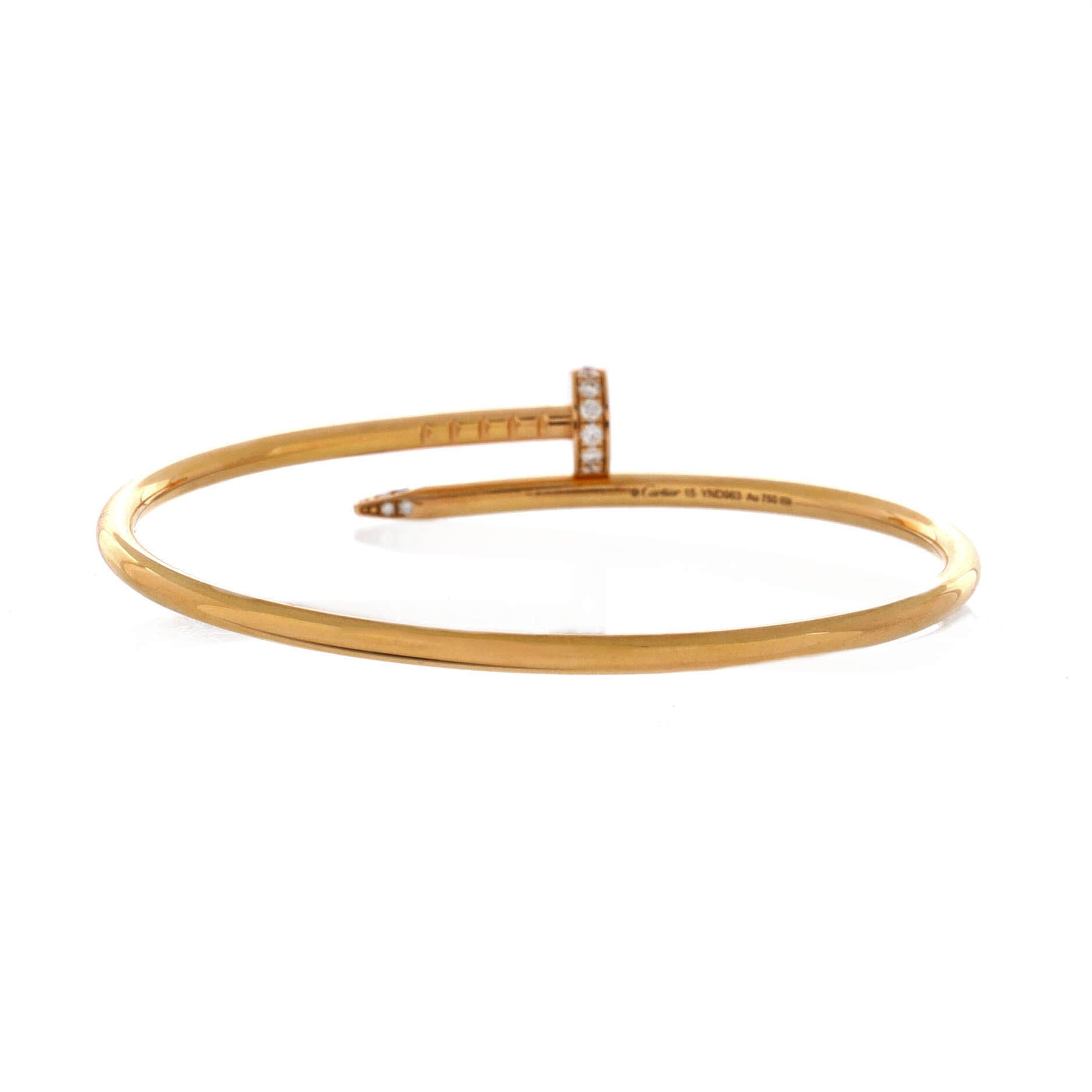 Juste un Clou Bracelet 18K Rose Gold with Diamonds Small