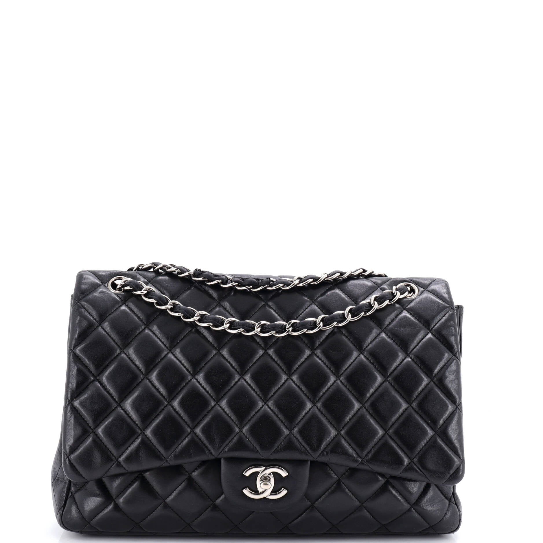 Classic Single Flap Bag Quilted Lambskin Maxi