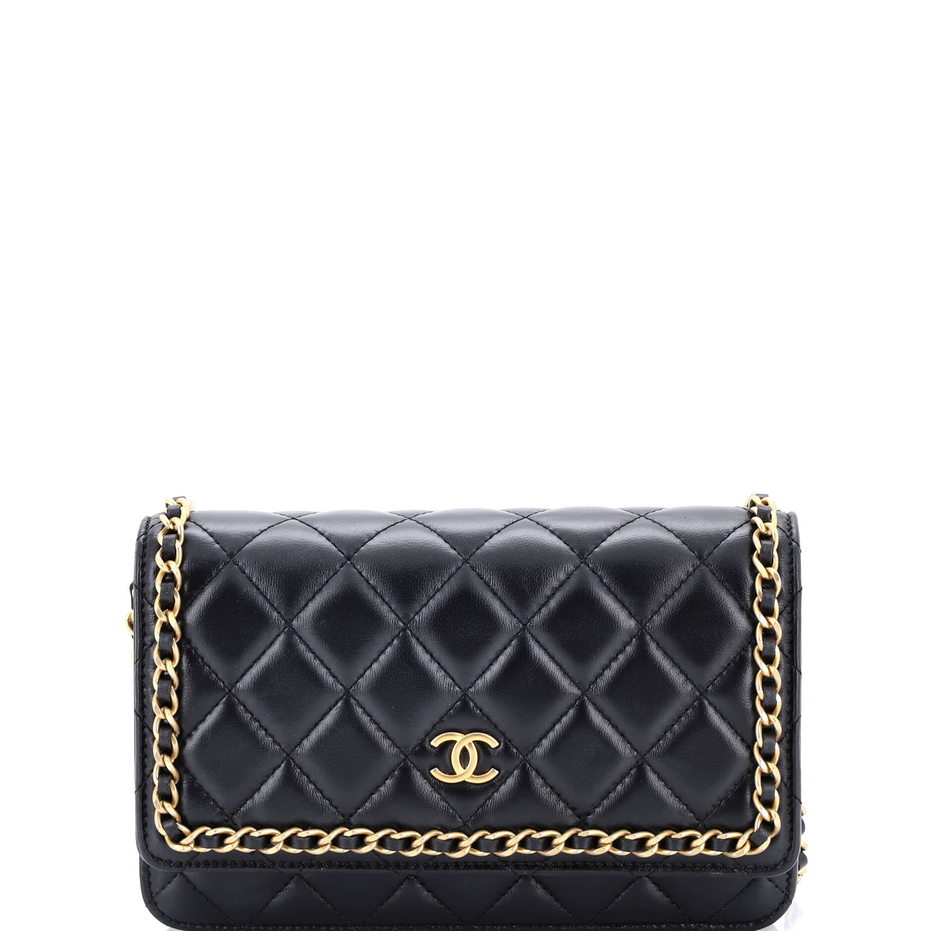 Chain Around Wallet on Chain Quilted Lambskin