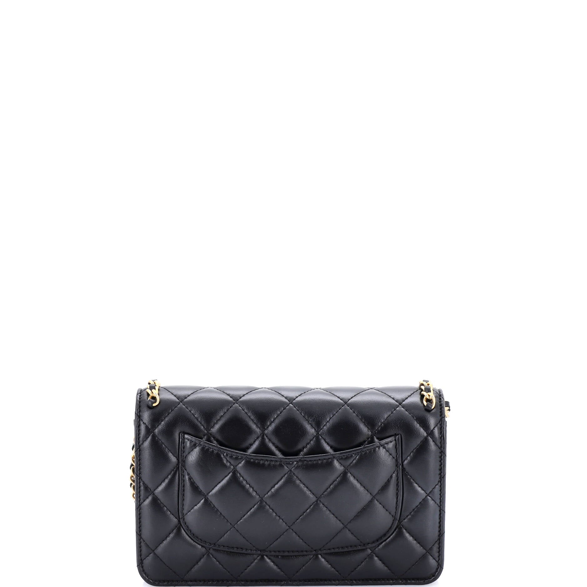 Chain Around Wallet on Chain Quilted Lambskin