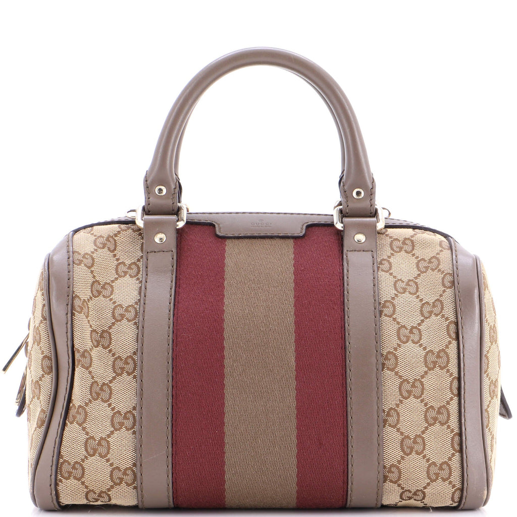 Vintage Web Boston Bag GG Canvas Small