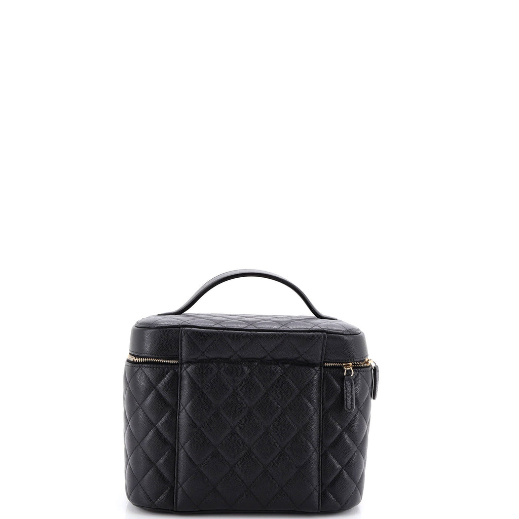 Classic Vanity Case Quilted Caviar Large