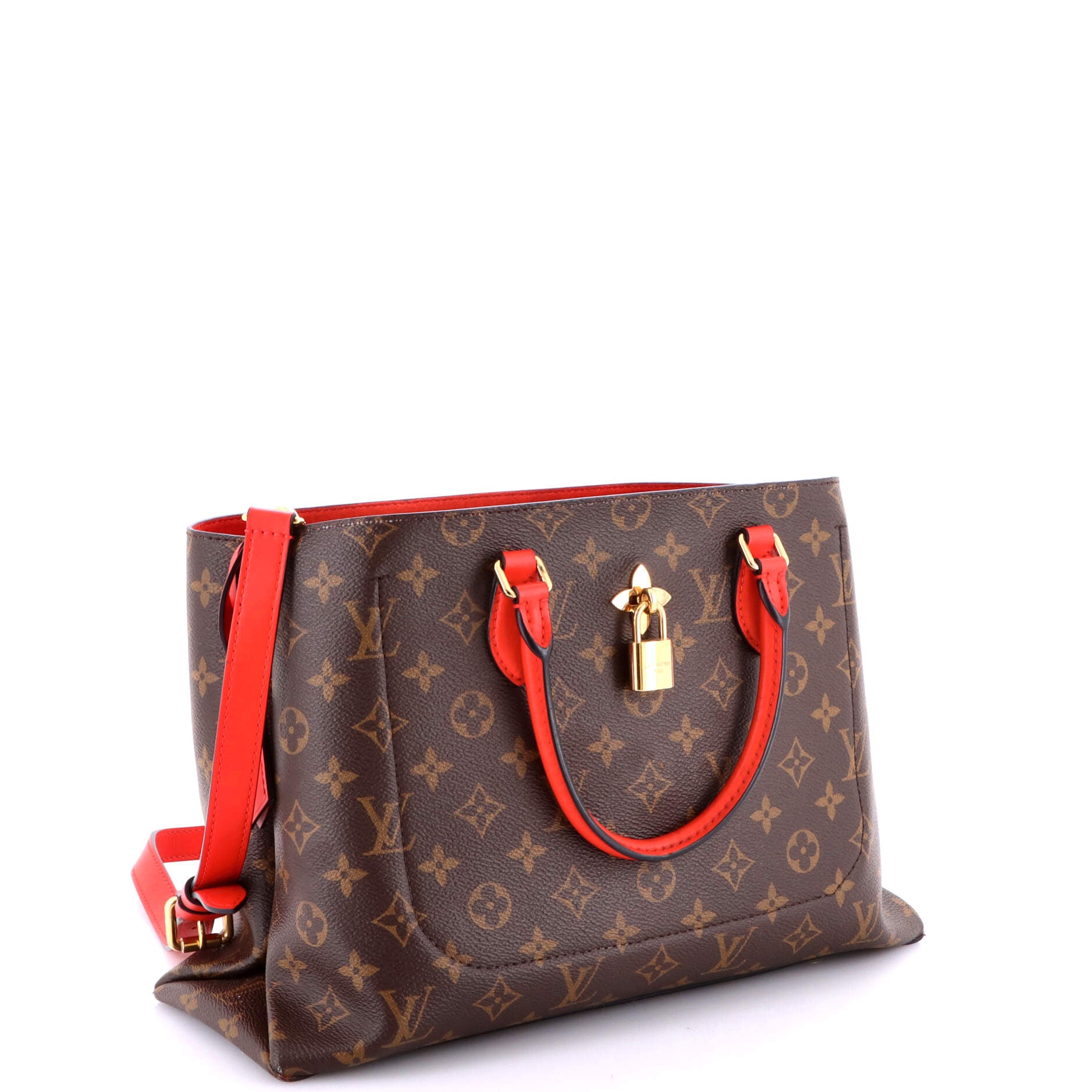 Flower Tote Monogram Canvas with Leather