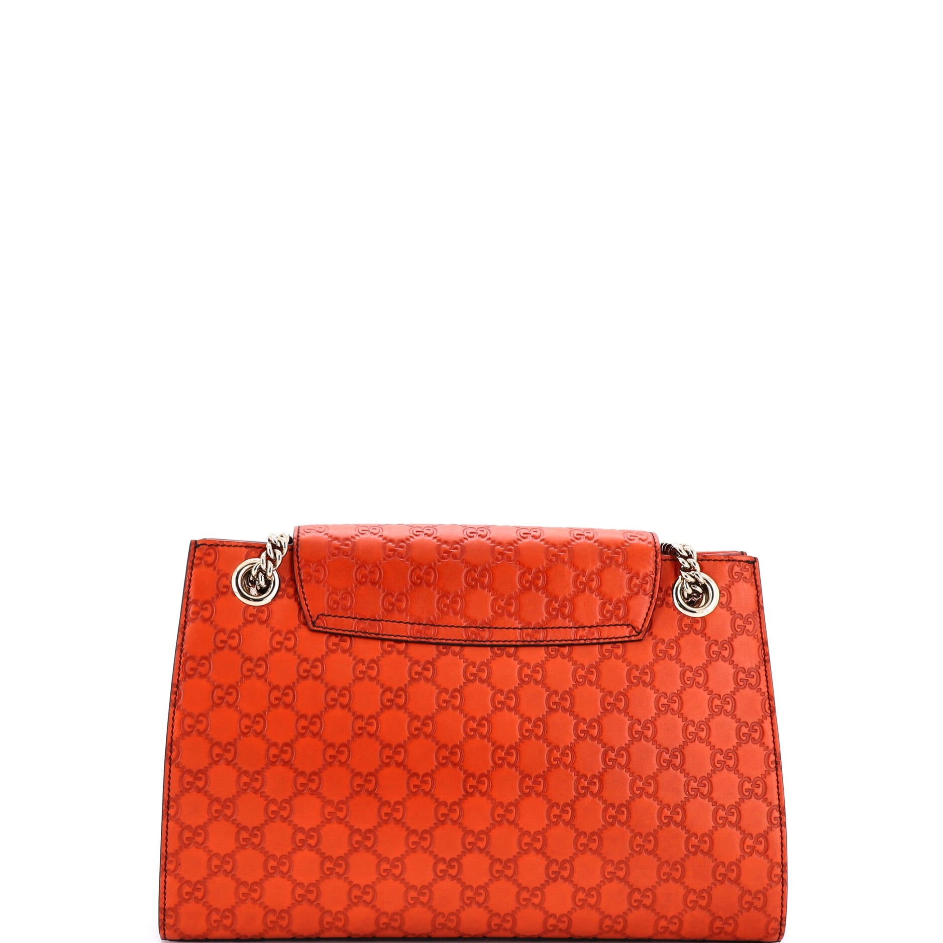 Emily Chain Flap Shoulder Bag Guccissima Leather Large