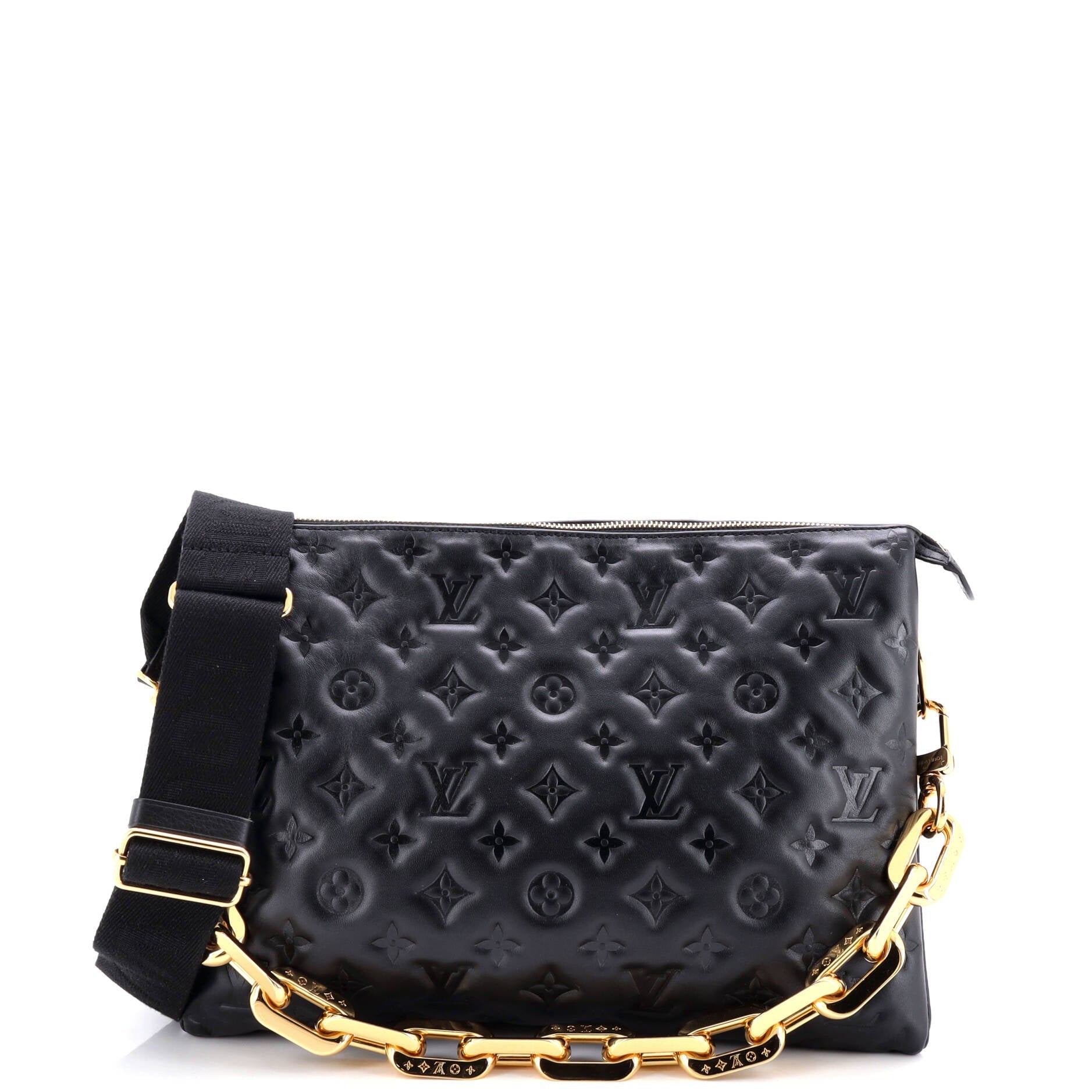 Coussin Bag Monogram Embossed Lambskin MM
