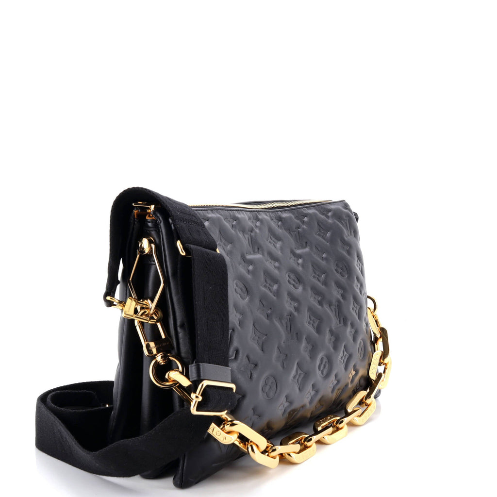 Coussin Bag Monogram Embossed Lambskin MM