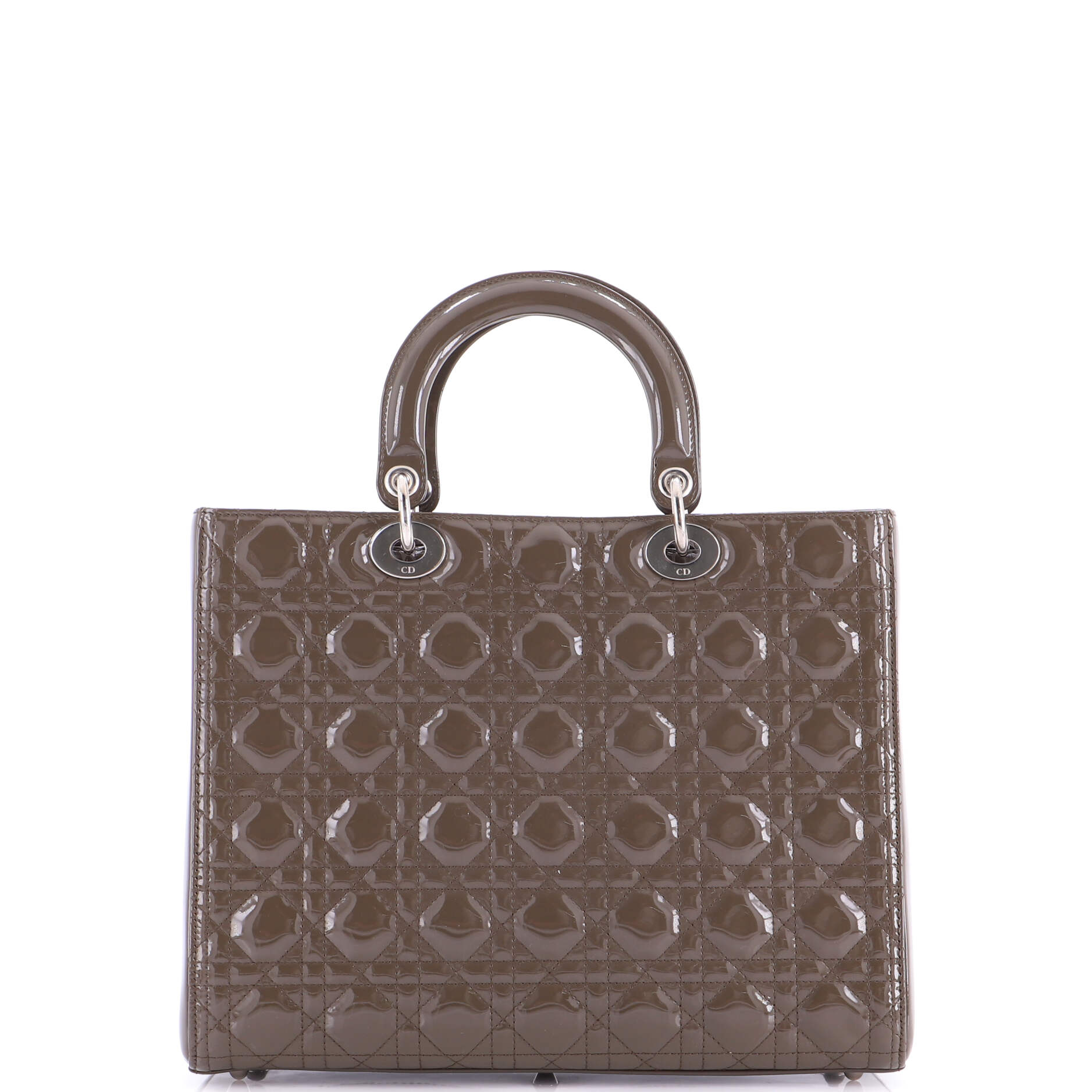 Lady Dior Bag Cannage Quilt Patent Large