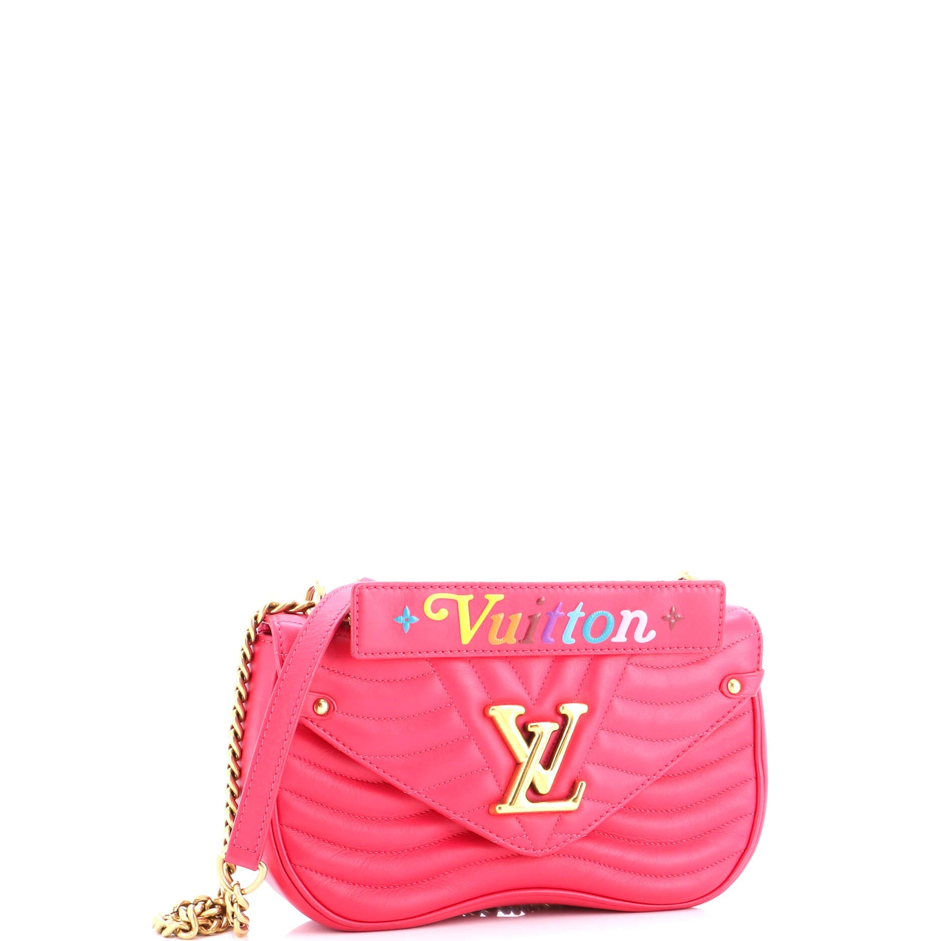 New Wave Chain Bag Quilted Leather MM