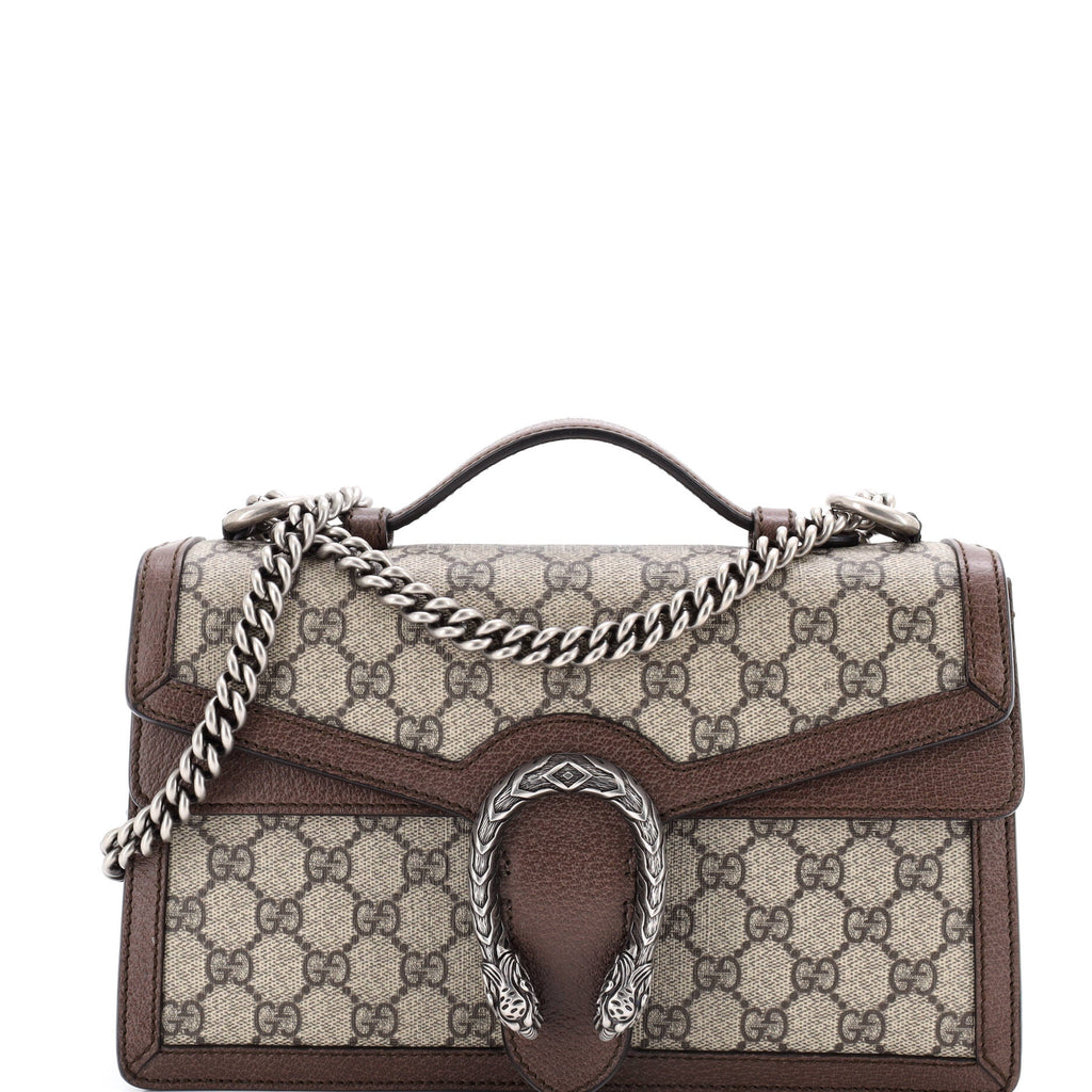 Dionysus Top Handle Chain Bag GG Coated Canvas Small