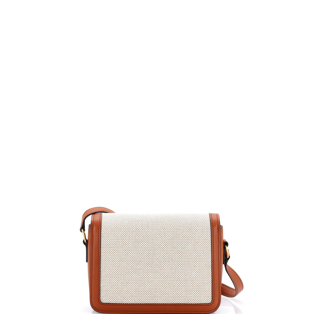 Triomphe Shoulder Bag Canvas with Leather Teen