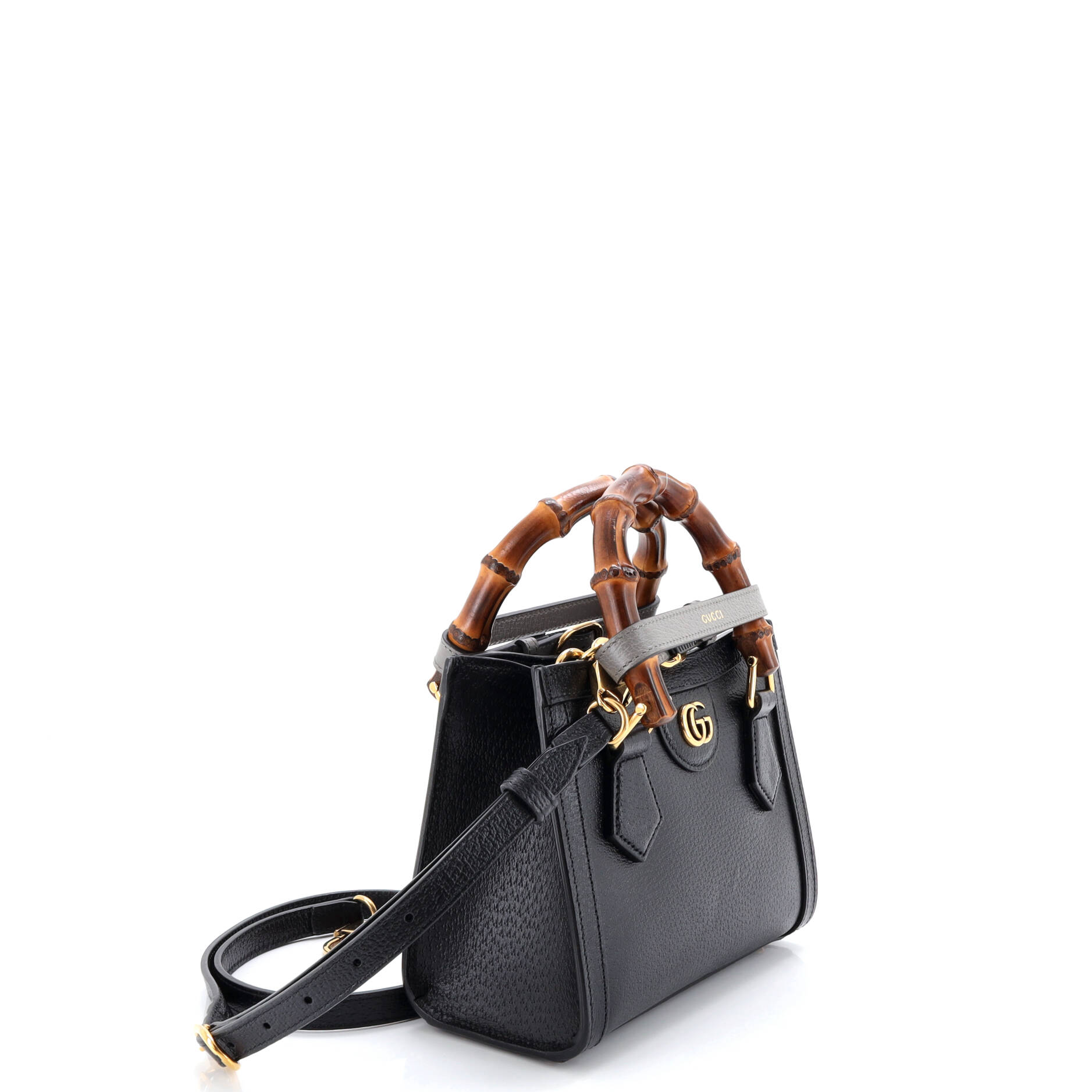 Diana NM Bamboo Handle Tote Leather Mini
