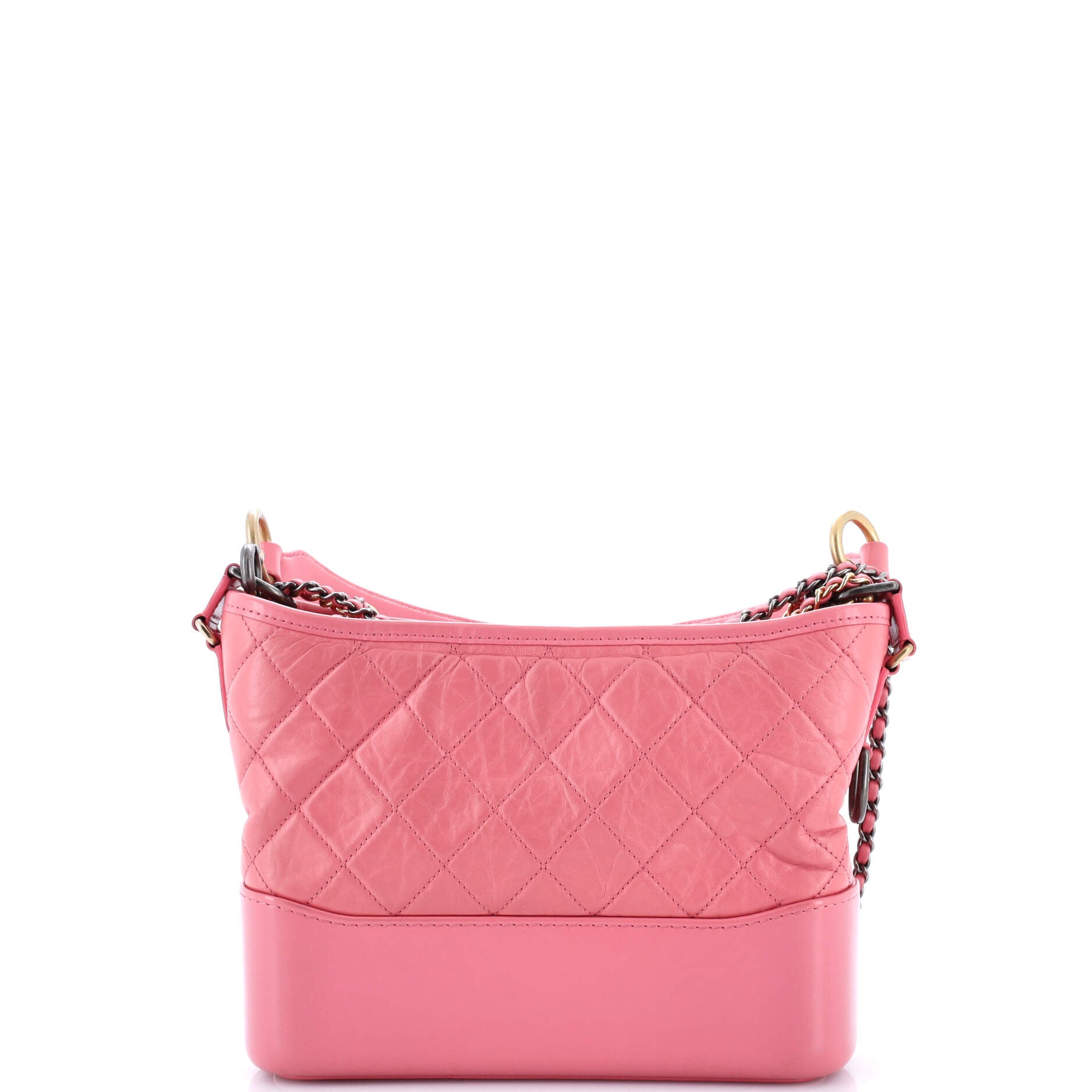 Gabrielle Hobo with Logo Handle Quilted Aged Calfskin Medium