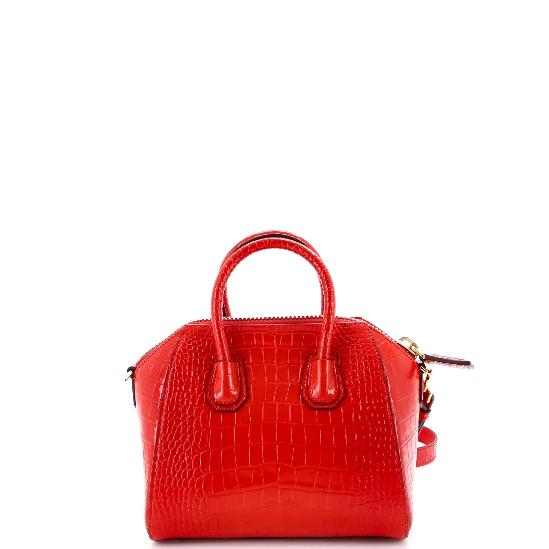 Antigona Bag Crocodile Embossed Leather Mini