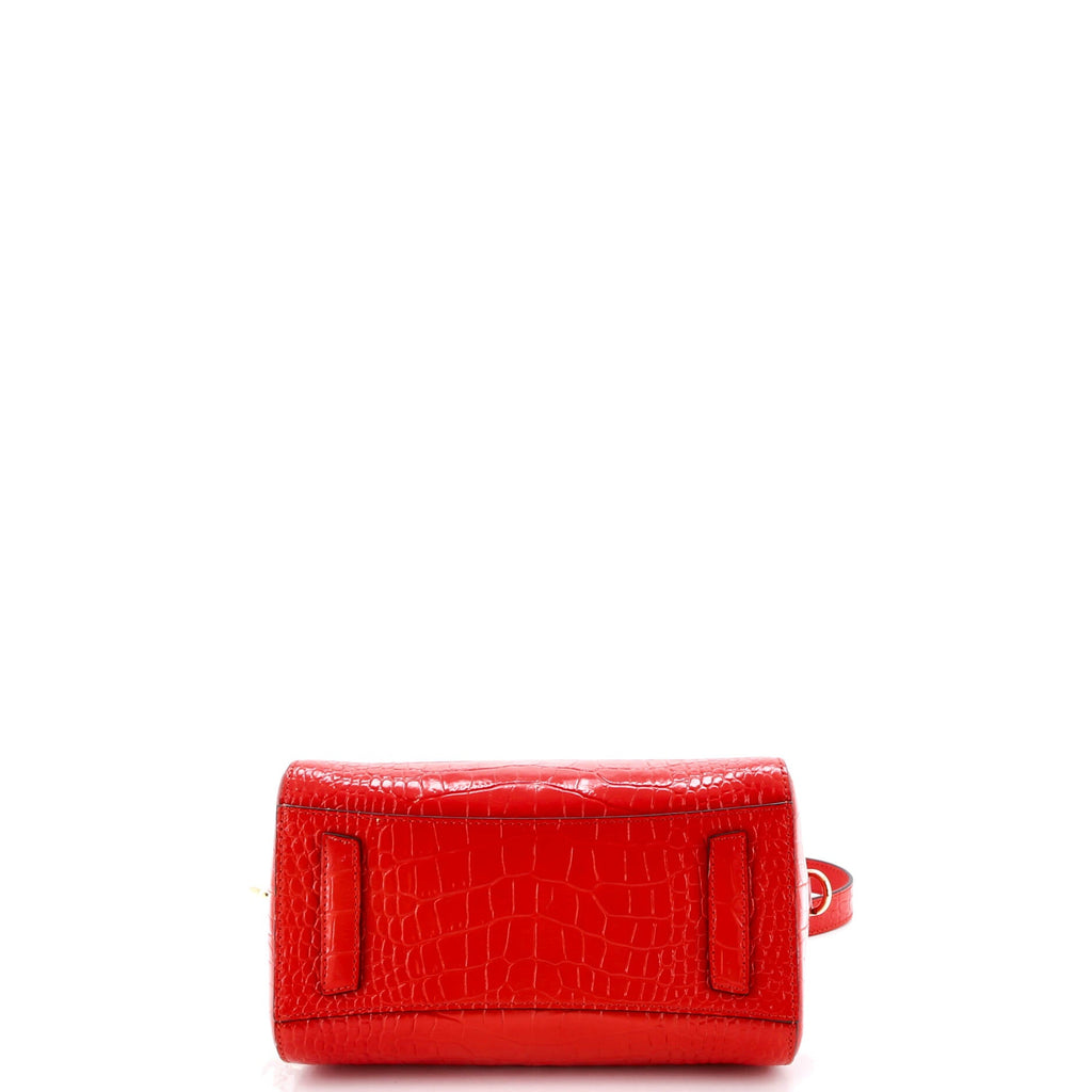 Antigona Bag Crocodile Embossed Leather Mini