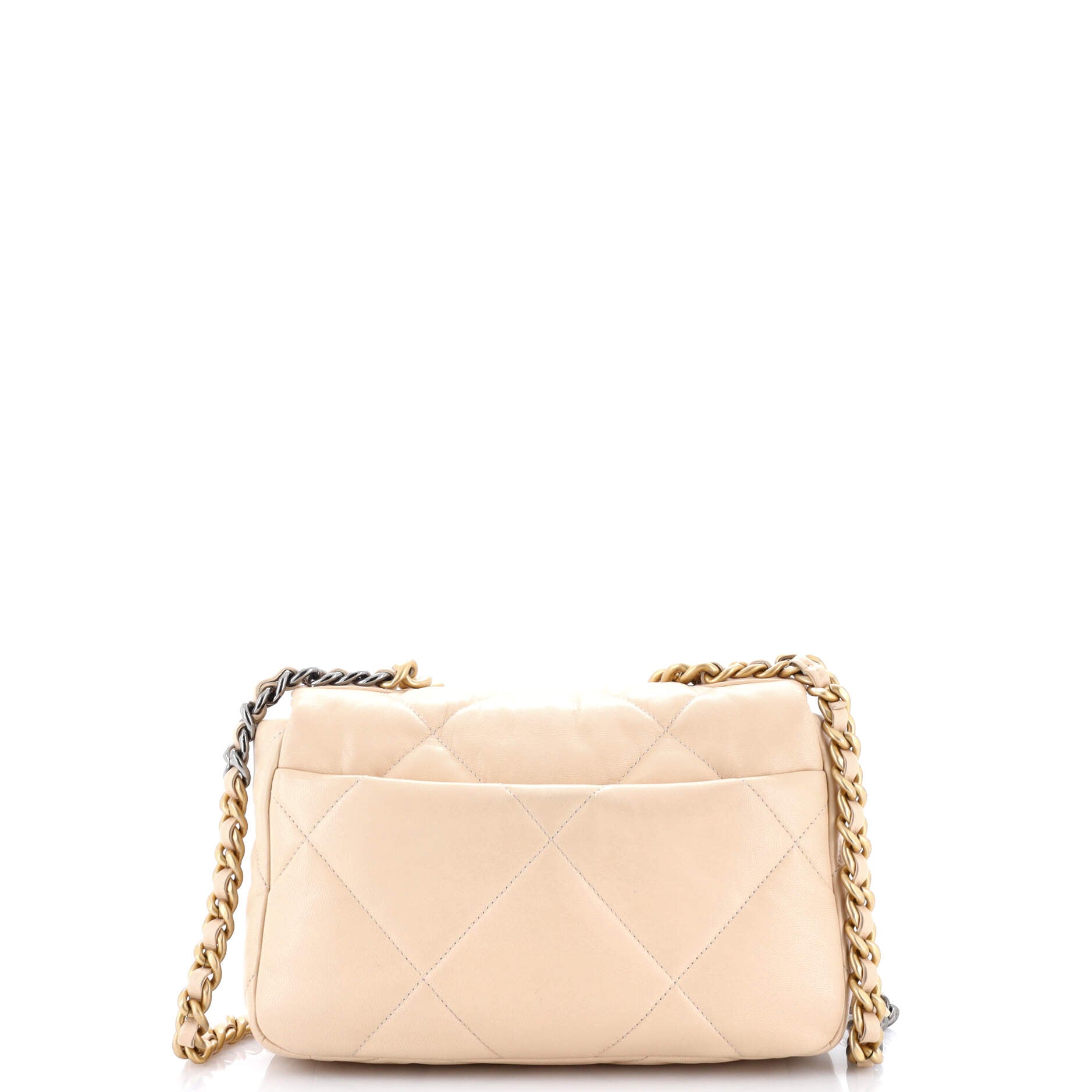 19 Flap Bag Quilted Leather Medium